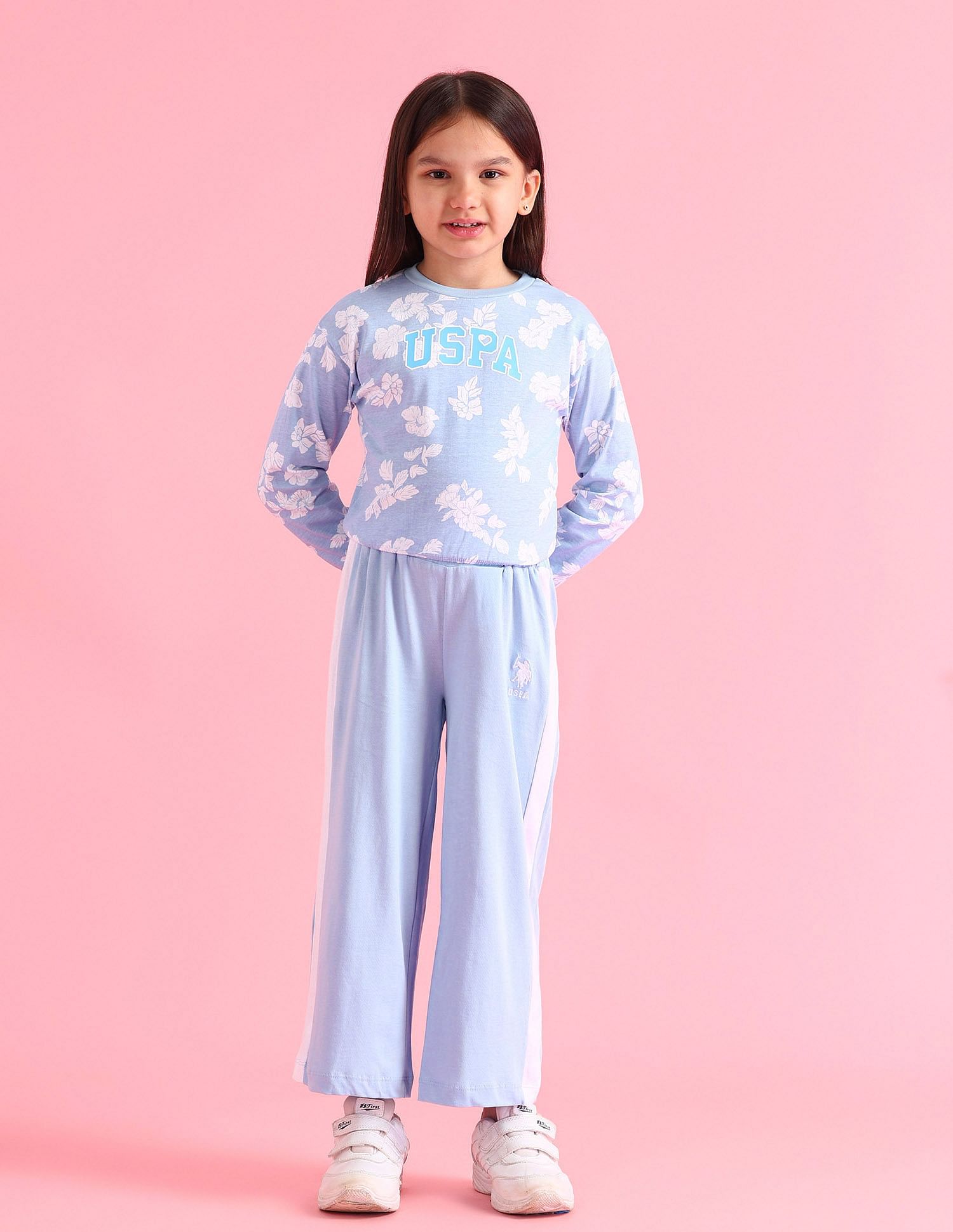 U.S. Polo Assn. Kids Girls Casual Two Piece Set