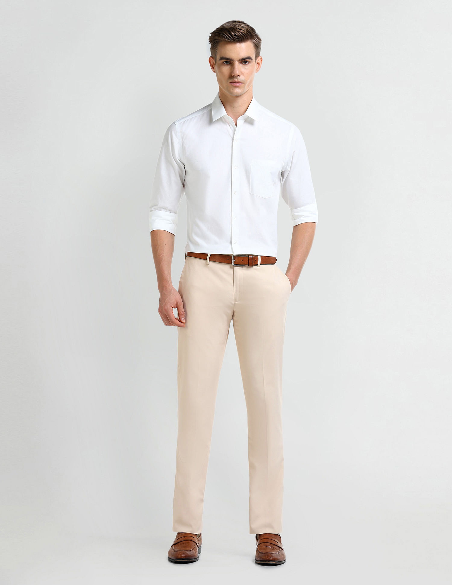 Arrow Tapered Fit Twill Trousers