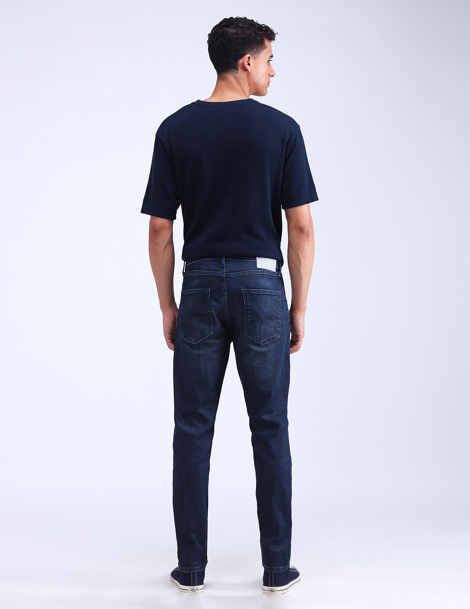 Flying Machine Slash Slim Tapered Washed Jeans