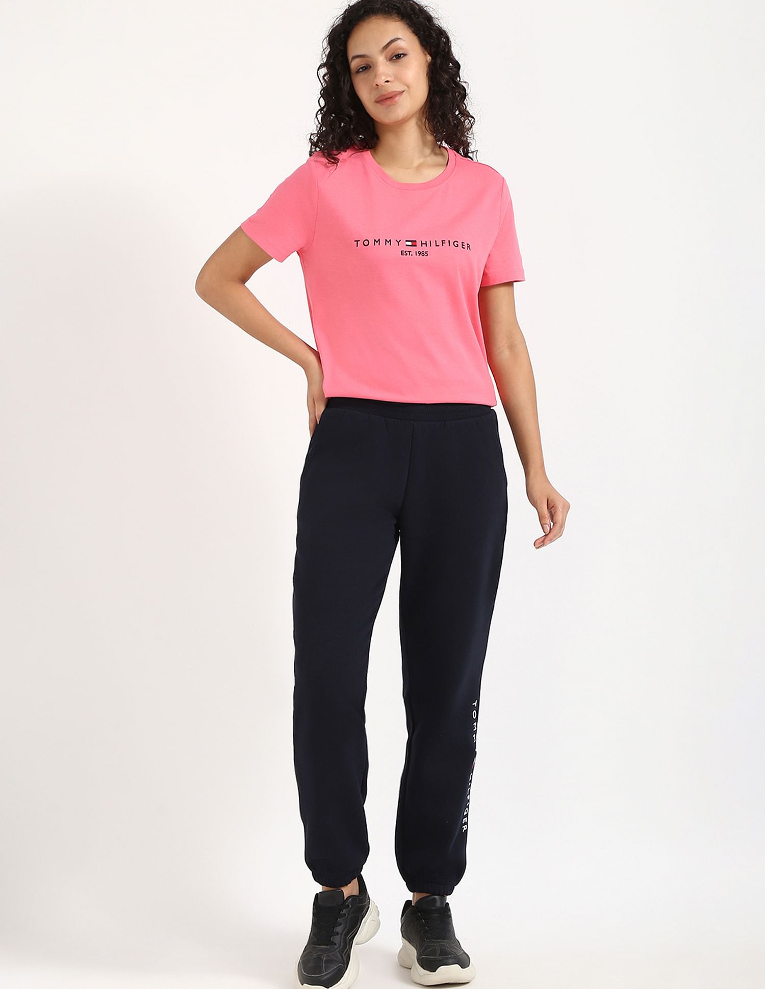Tommy Hilfiger Pink Women's T-shirt for Soft Look