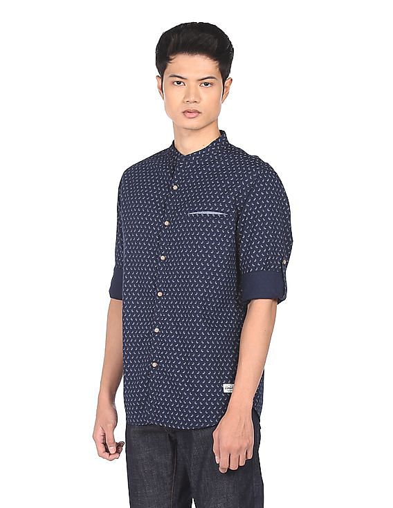 Flying Machine Long Sleeve Printed Shirt