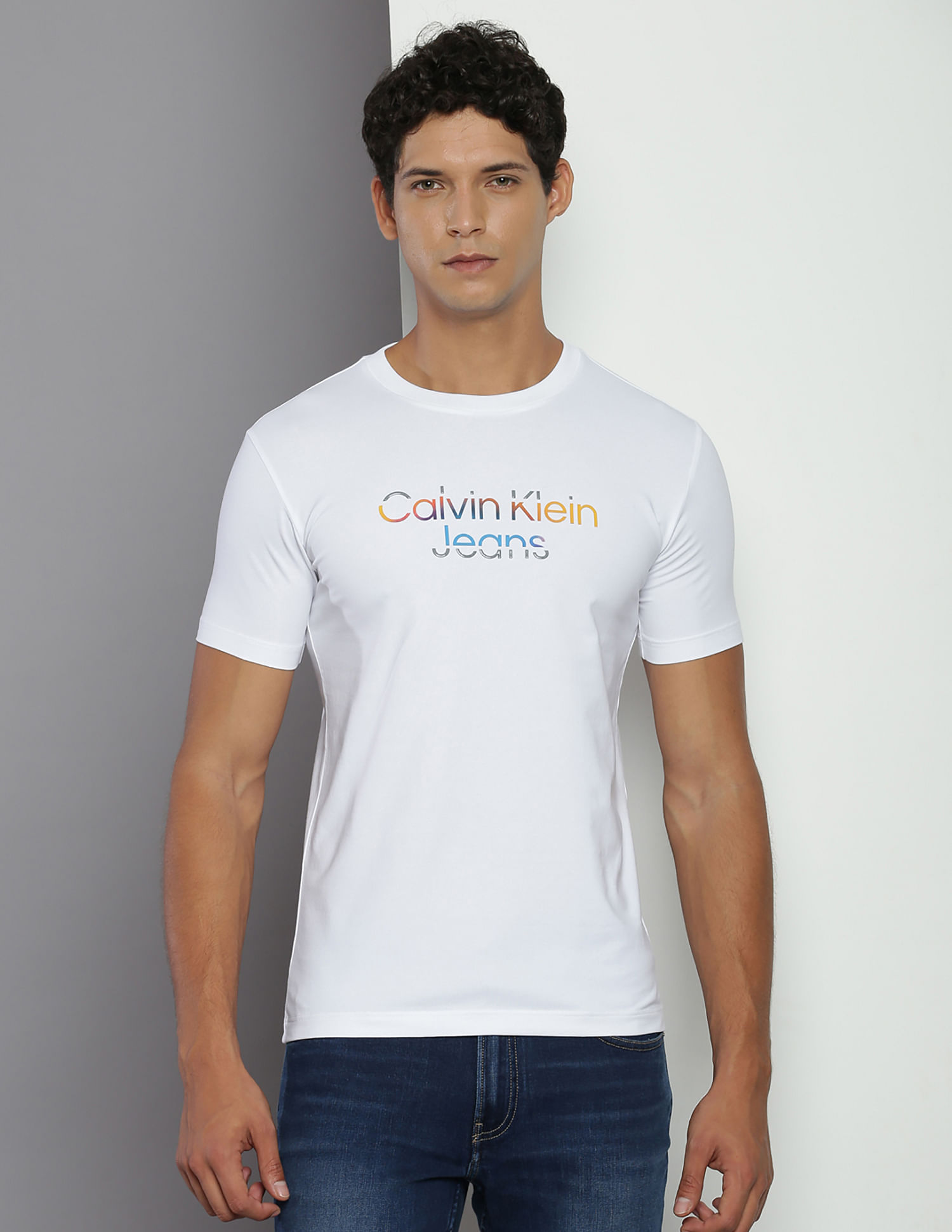Calvin Klein Brand Print Gradient T-Shirt
