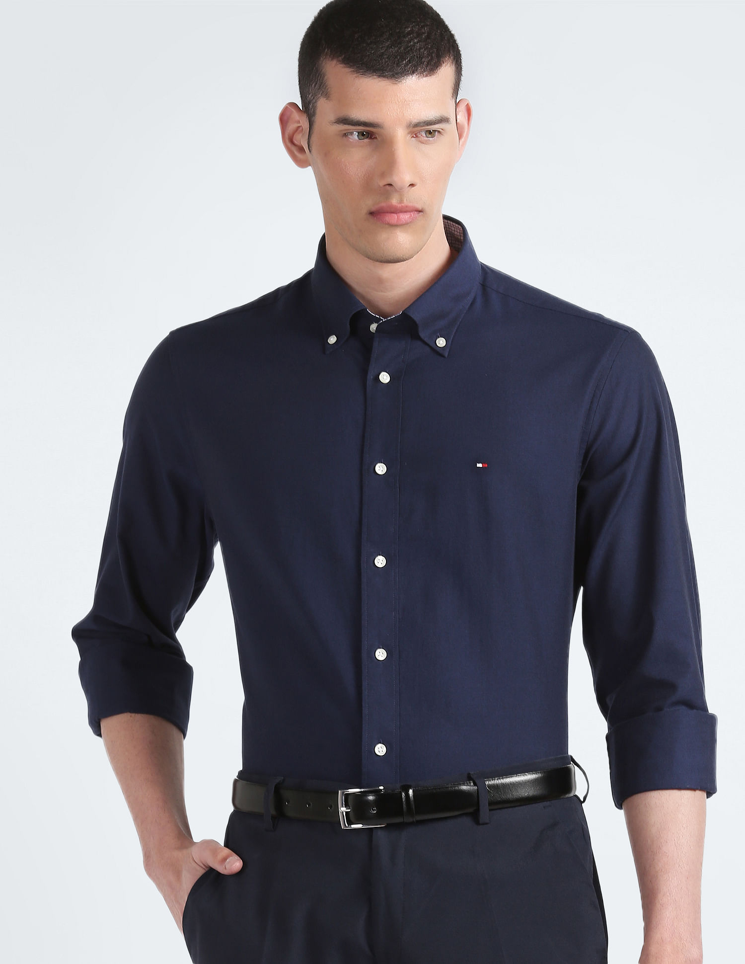 Fit Solid Dobby Formal Shirt - NNNOW.com