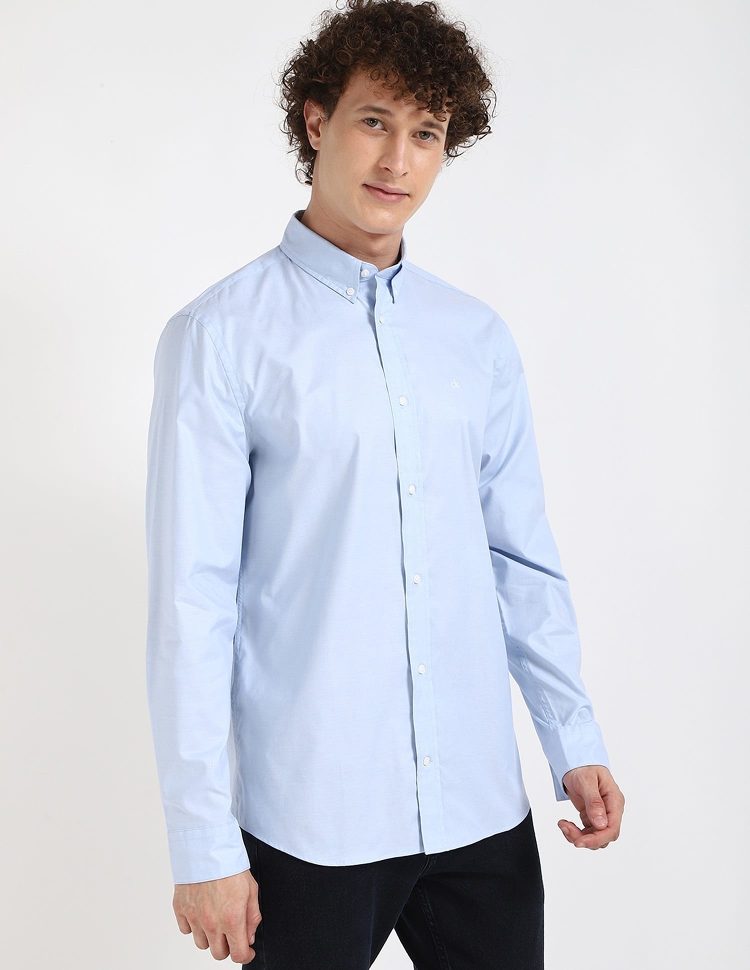 Buy Calvin Klein Jeans Solid Regular-Fit Oxford Woven Shirt - NNNOW.com Buy Calvin Klein Jeans Solid Regular-Fit Oxford Woven Shirt - NNNOW.com
