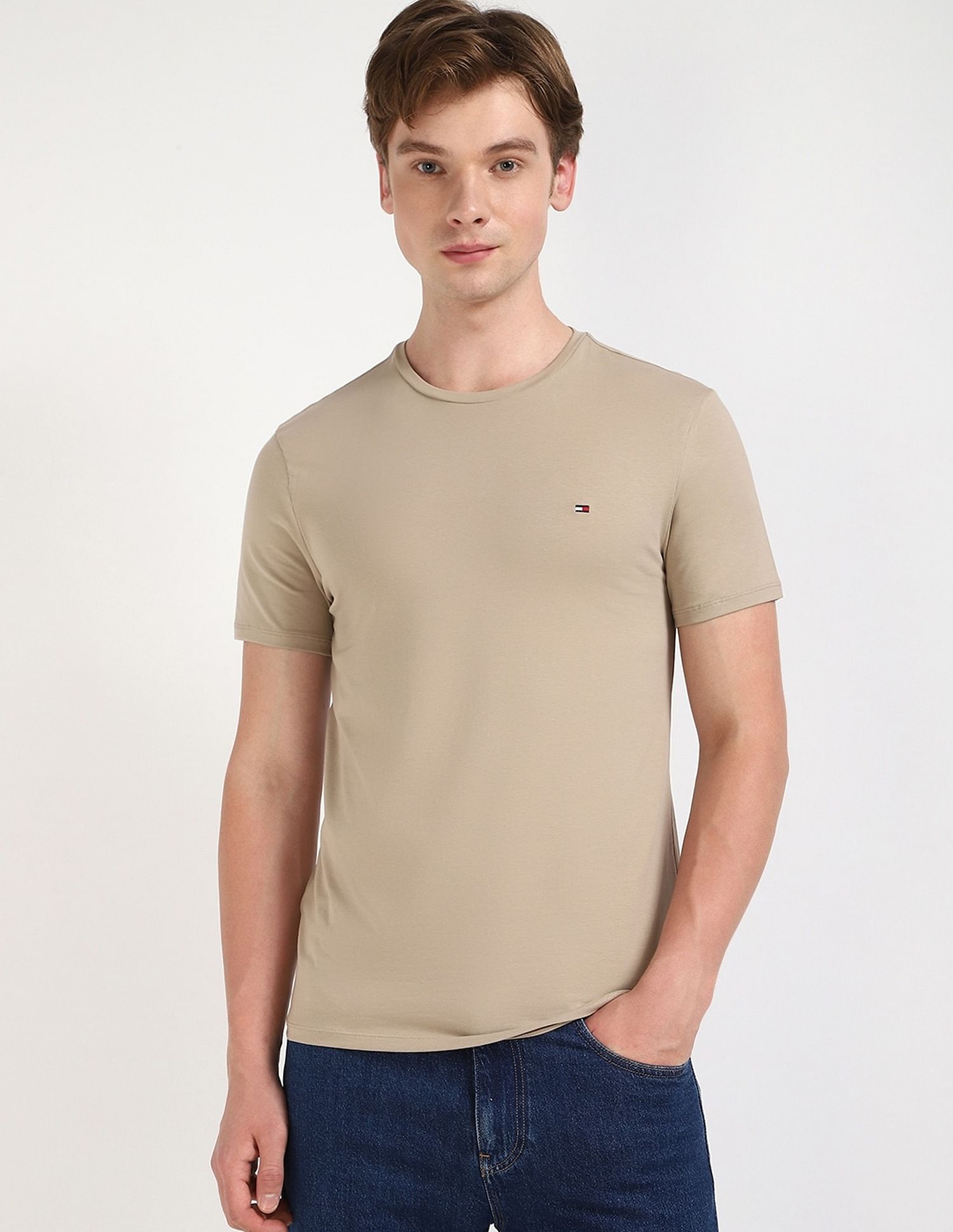 Tommy Hilfiger Solid Regular-Fit Cotton T-Shirt
