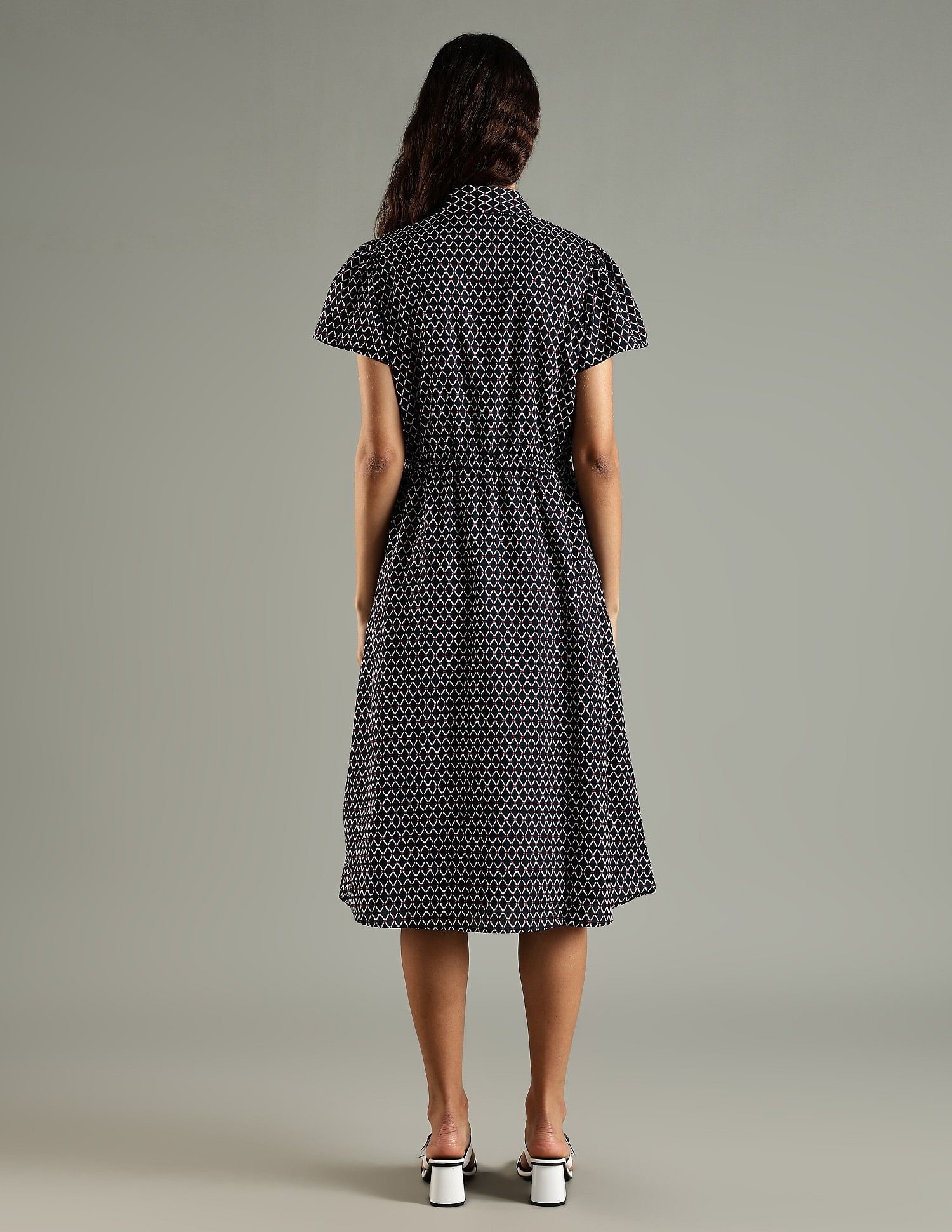 Tommy Hilfiger Cotton Spread Collar Shirt Dress