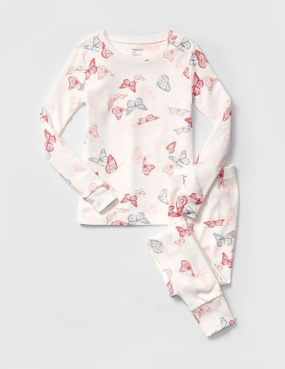 GAP Girls White Animal Sleep Set