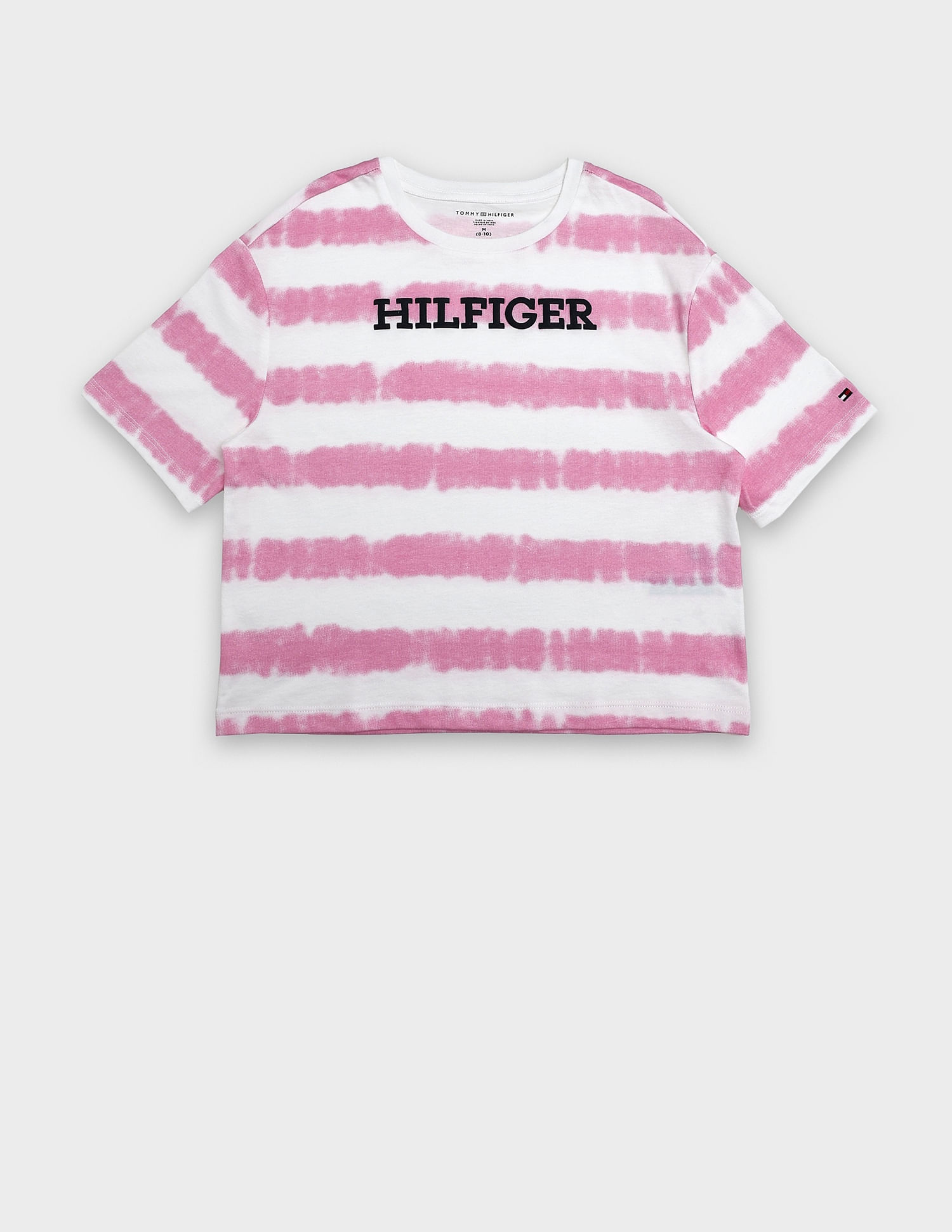 Tommy Hilfiger Kids Girls Logo Regular-Fit Cotton T-Shirt