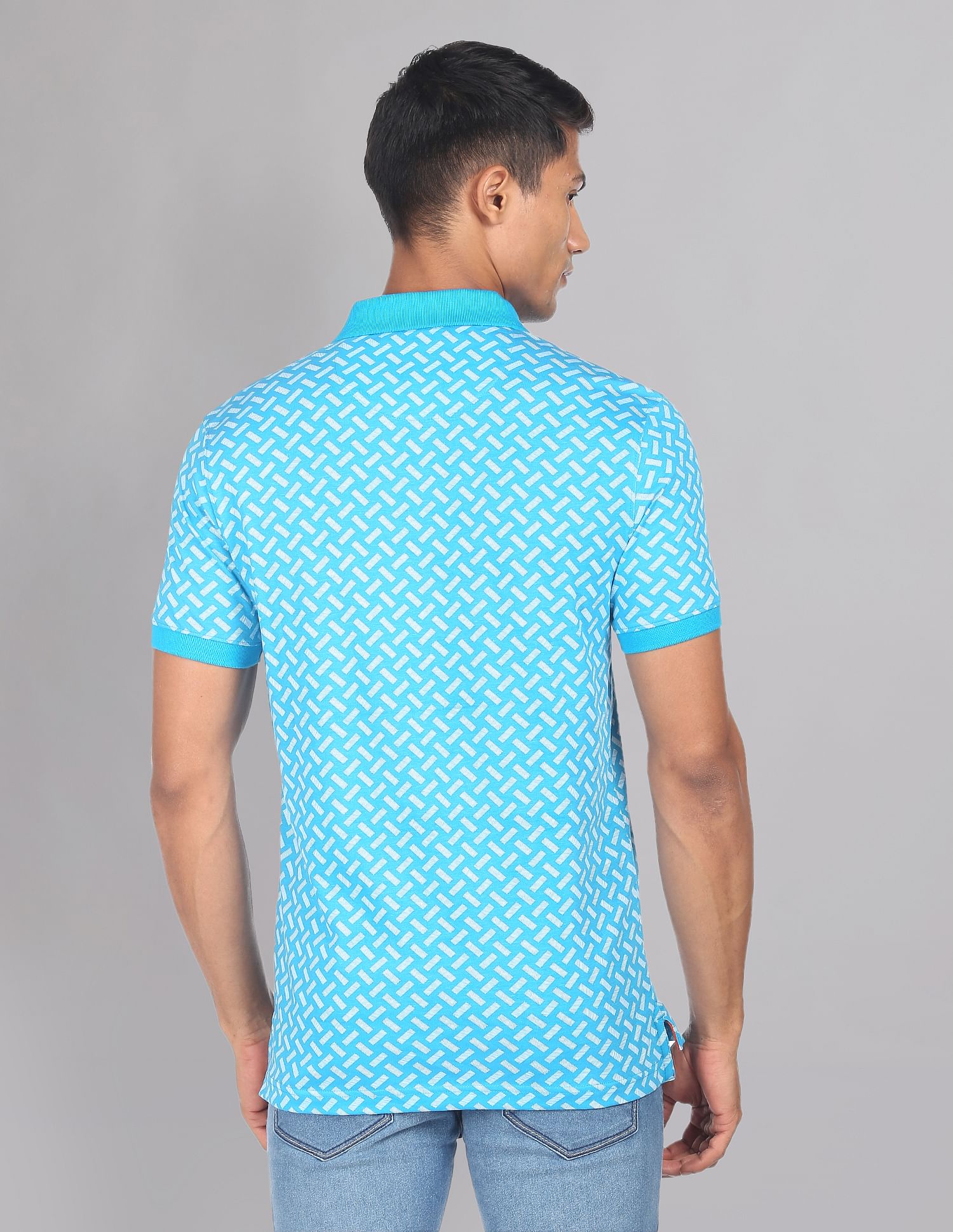 AD by Arvind Modern All Over Print Polo Shirt