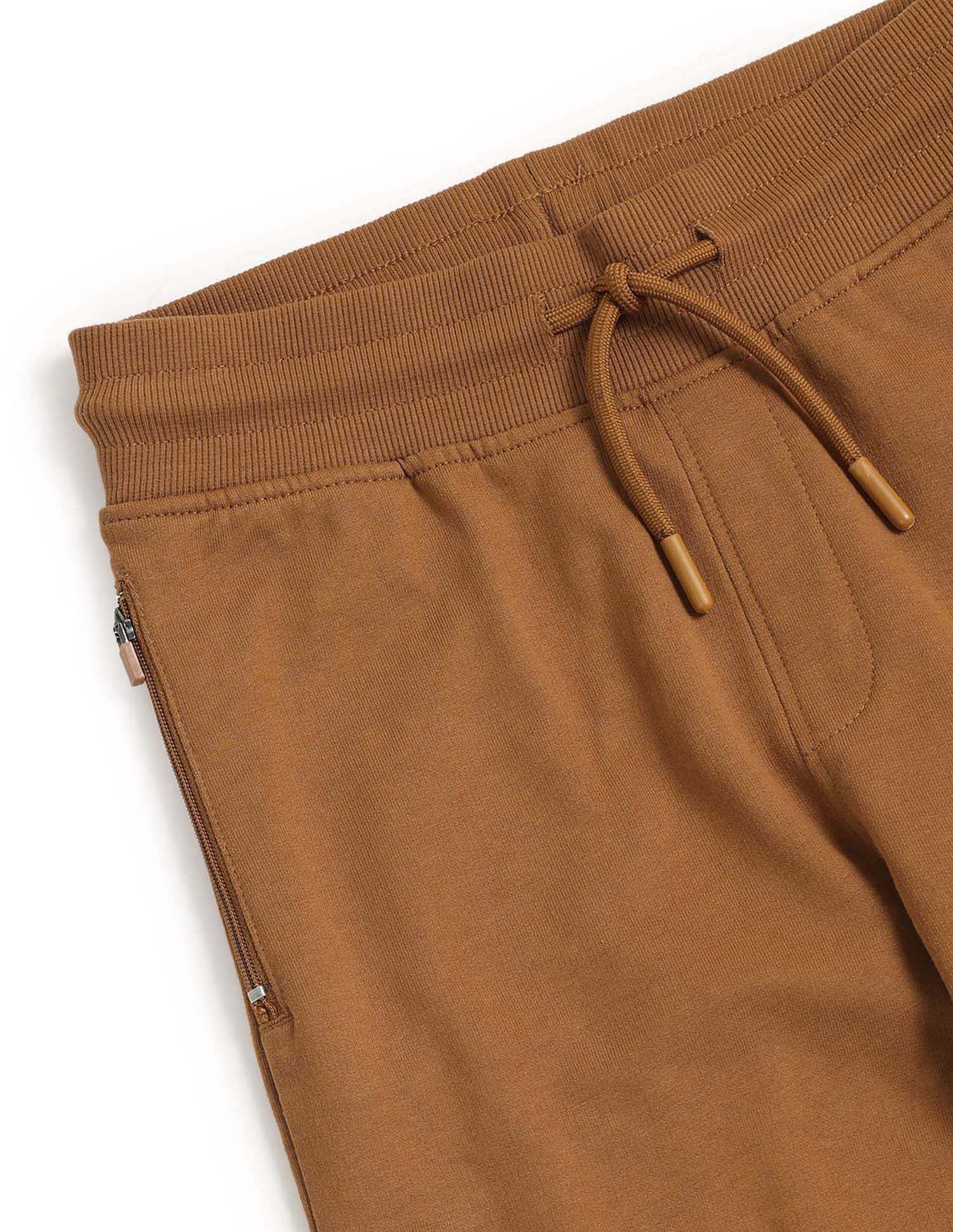 U.S. Polo Assn. Kids Boys Solid Pure Cotton Track Pants