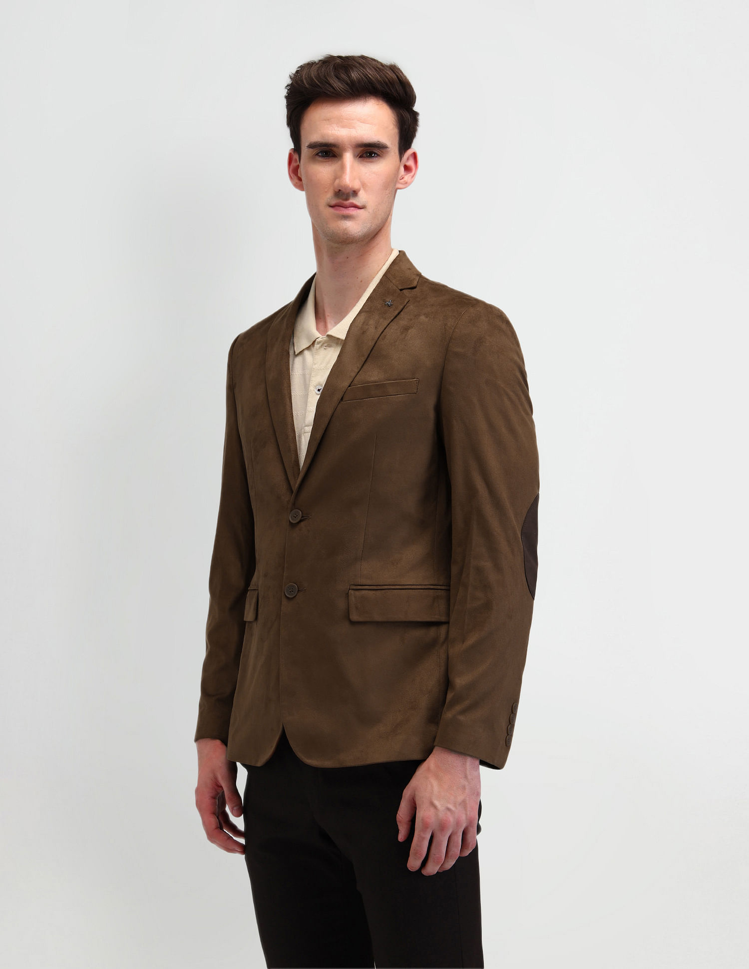 Arrow Zero Calorie Slim Fit Knitted Suede Blazer