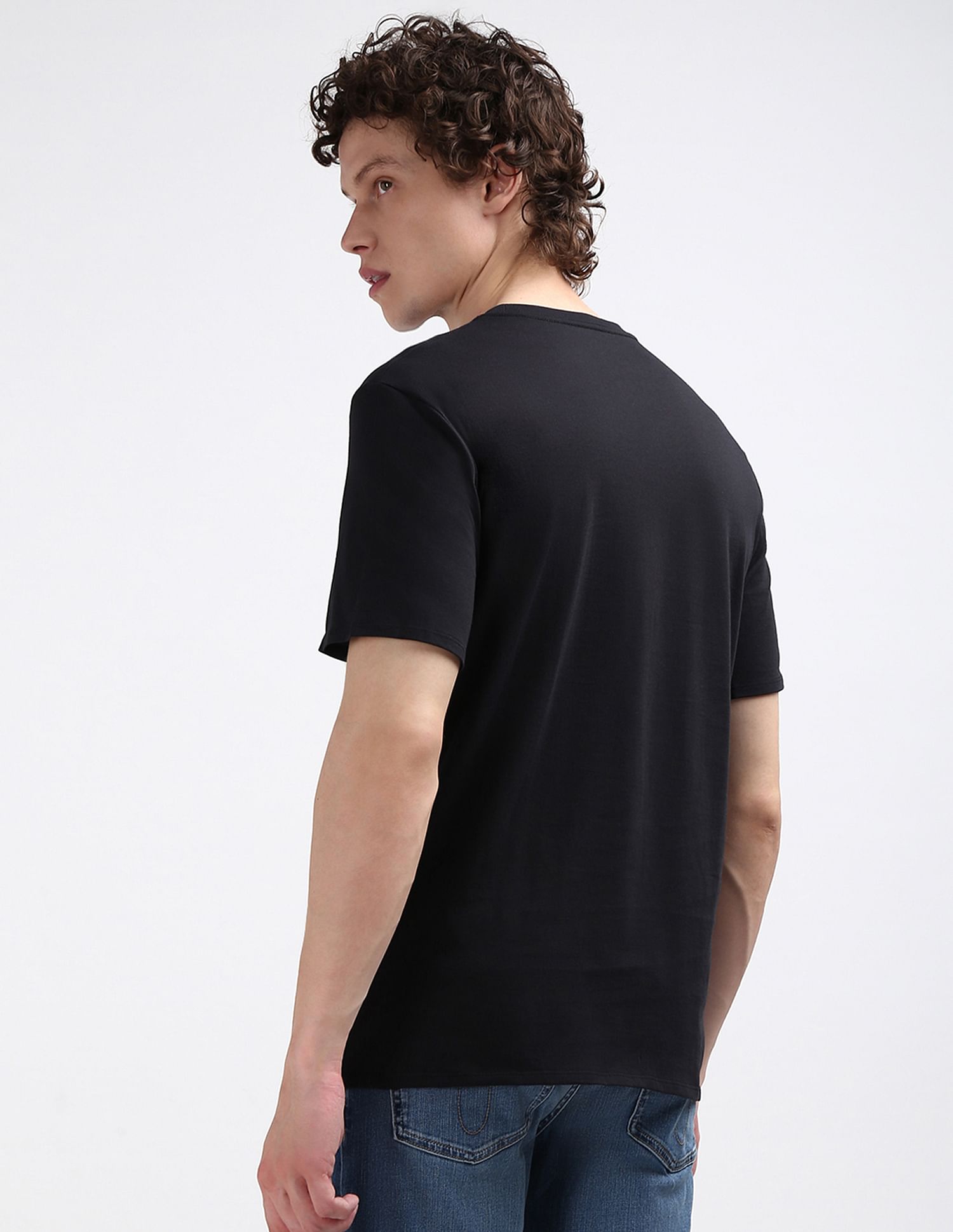Calvin Klein Brand Print Cotton T-Shirt