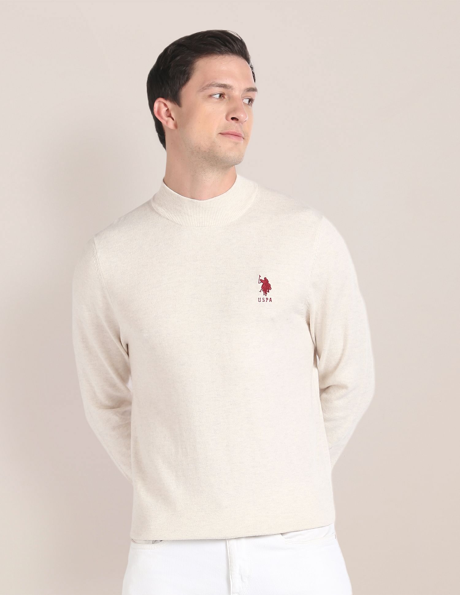 U.S. Polo Assn. Turtleneck Solid Sweater