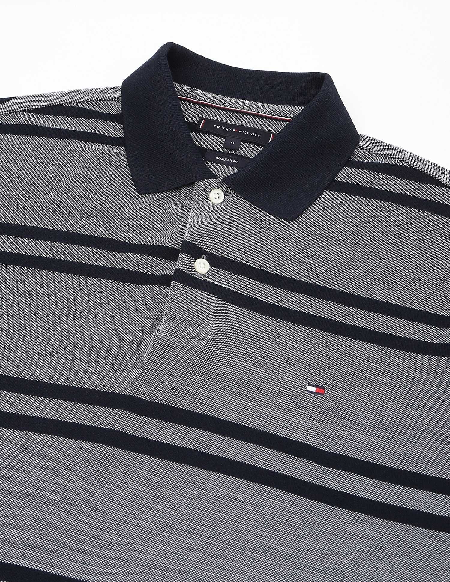 Tommy Hilfiger Striped Regular-Fit Cotton Polo Shirt