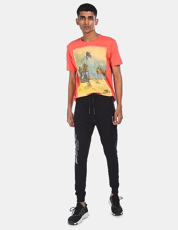 Flying Machine Drawstring Waist Knit Joggers