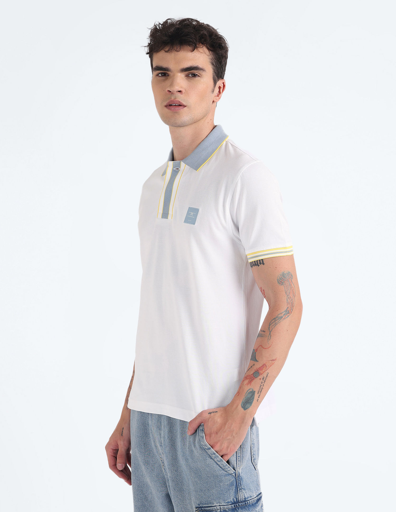 Flying Machine Regular Fit Pure Cotton Polo Shirt