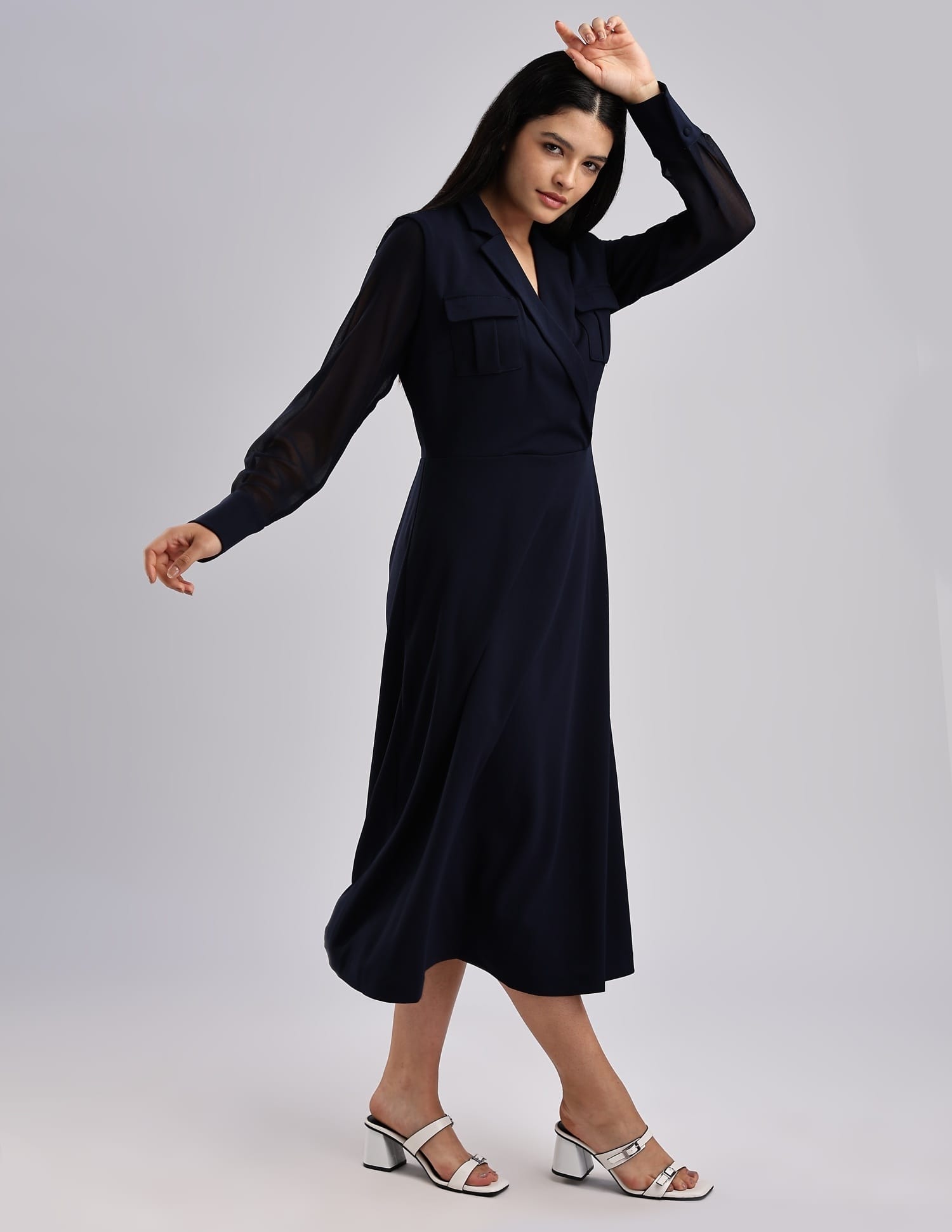 formal halter dresses ASHLEYlauren 11670 Dress 12 / Navy Color:Terracotta Colorblock 109.00 Where to Buy Hidden Wedding Guest