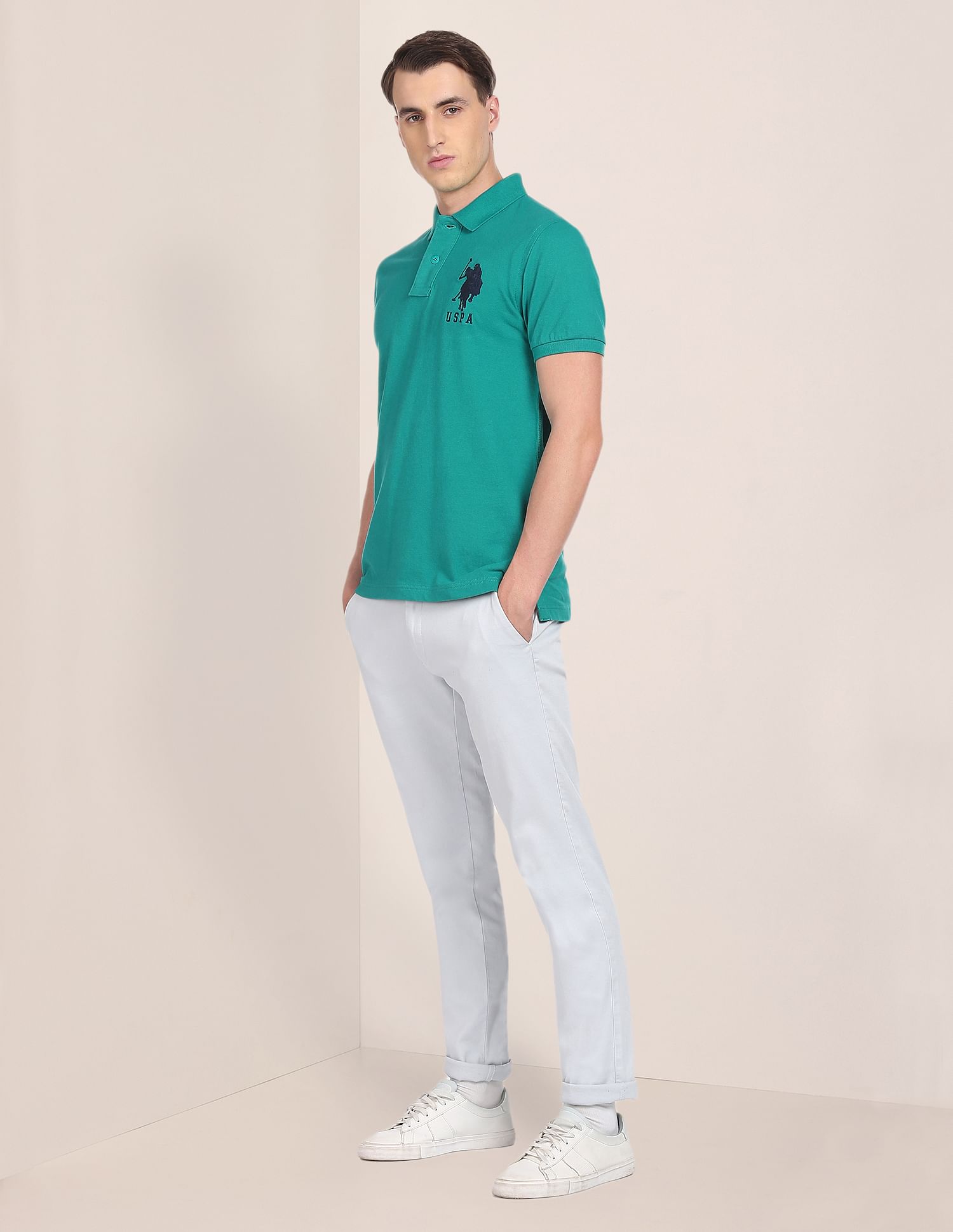 U.S. Polo Assn. Pique Knit Compact Cotton Polo Shirt