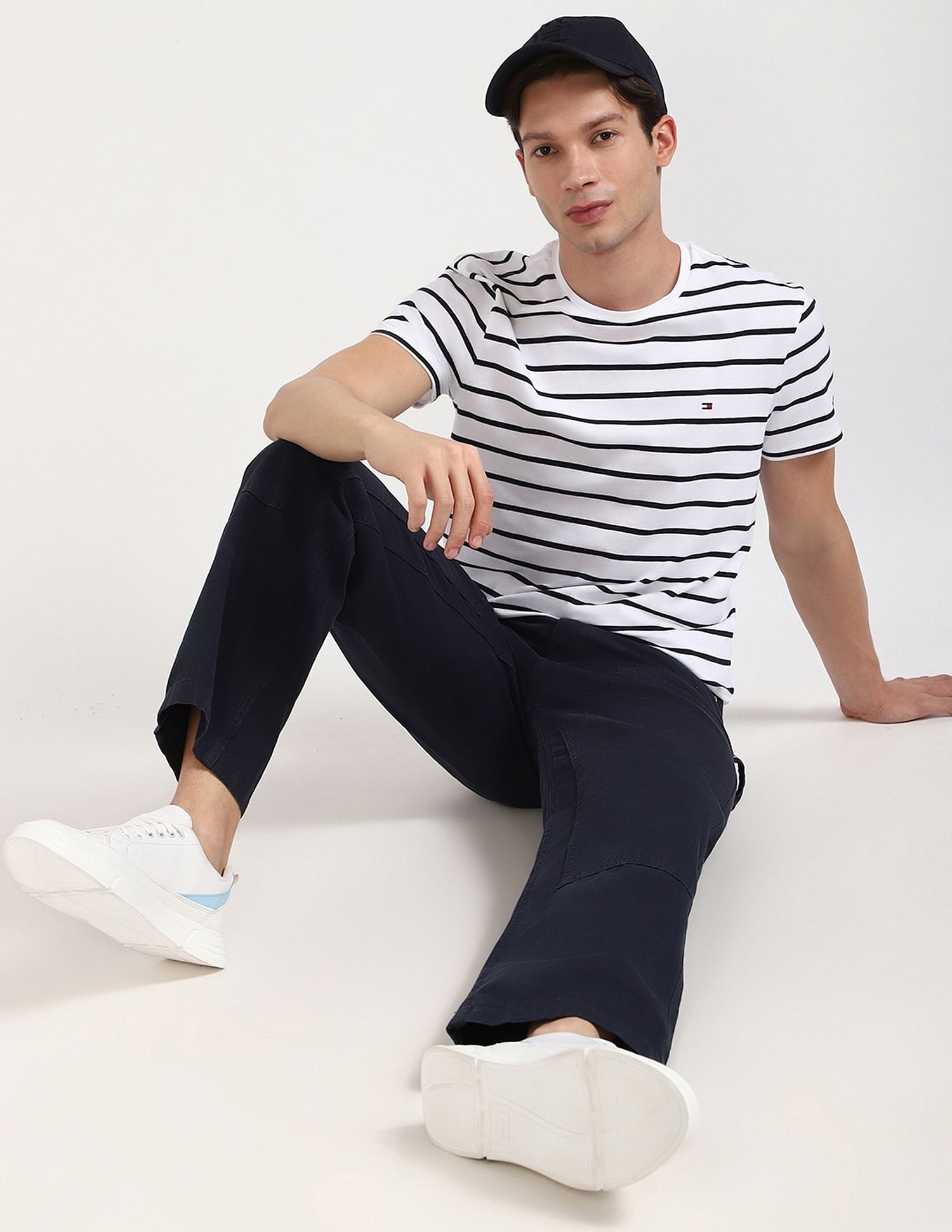 Tommy Hilfiger Striped Regular-Fit Cotton T-Shirt