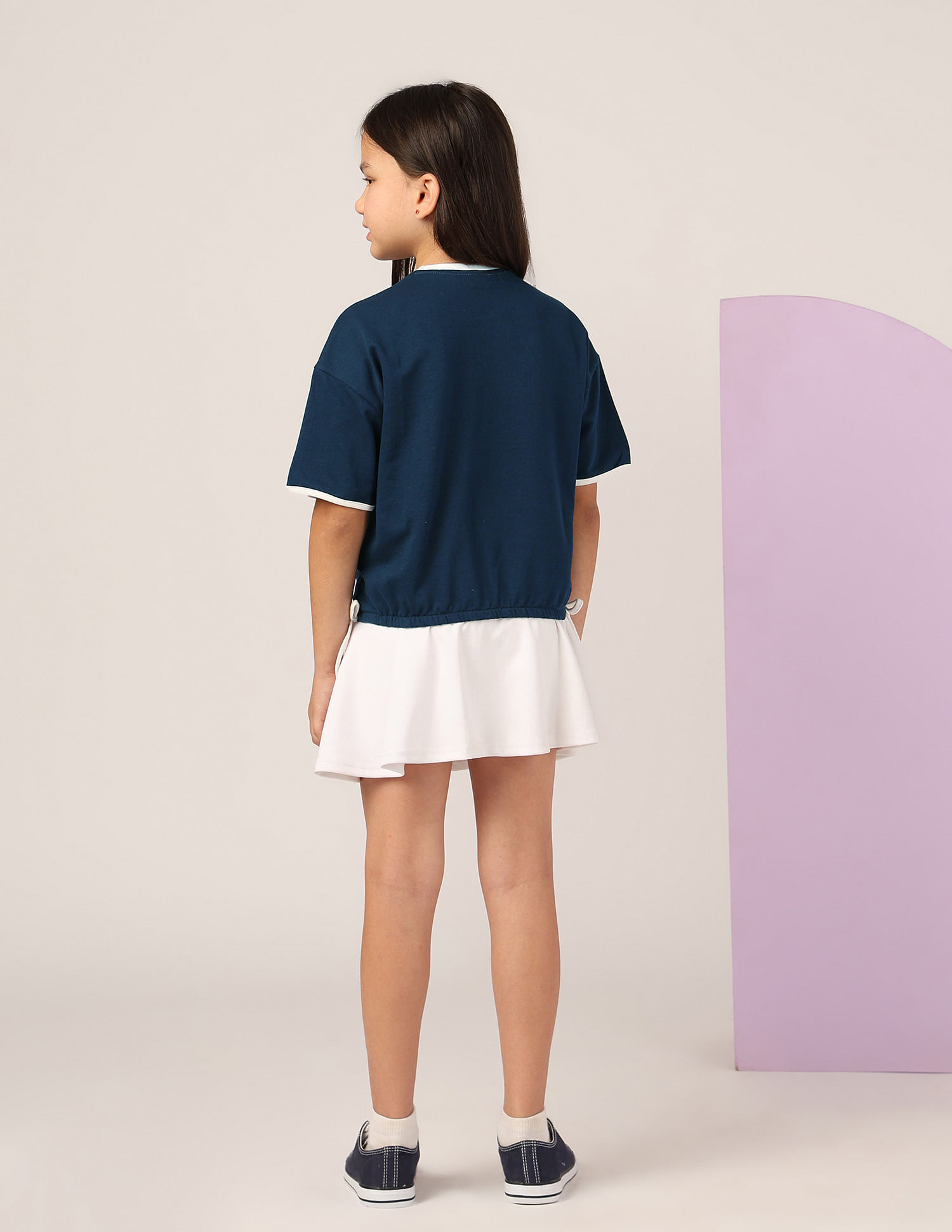 U.S. Polo Assn. Kids Girls Brand Printed T-Shirt