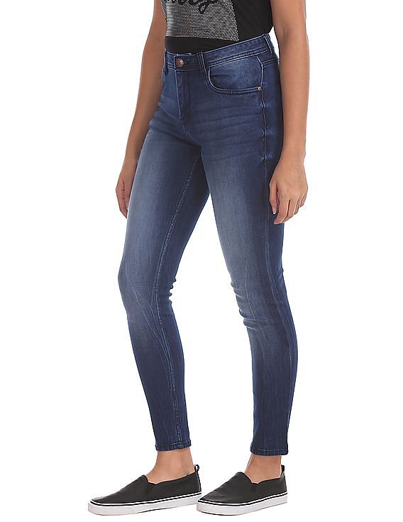 Flying Machine Women Skinny Fit Whiskered Jeans