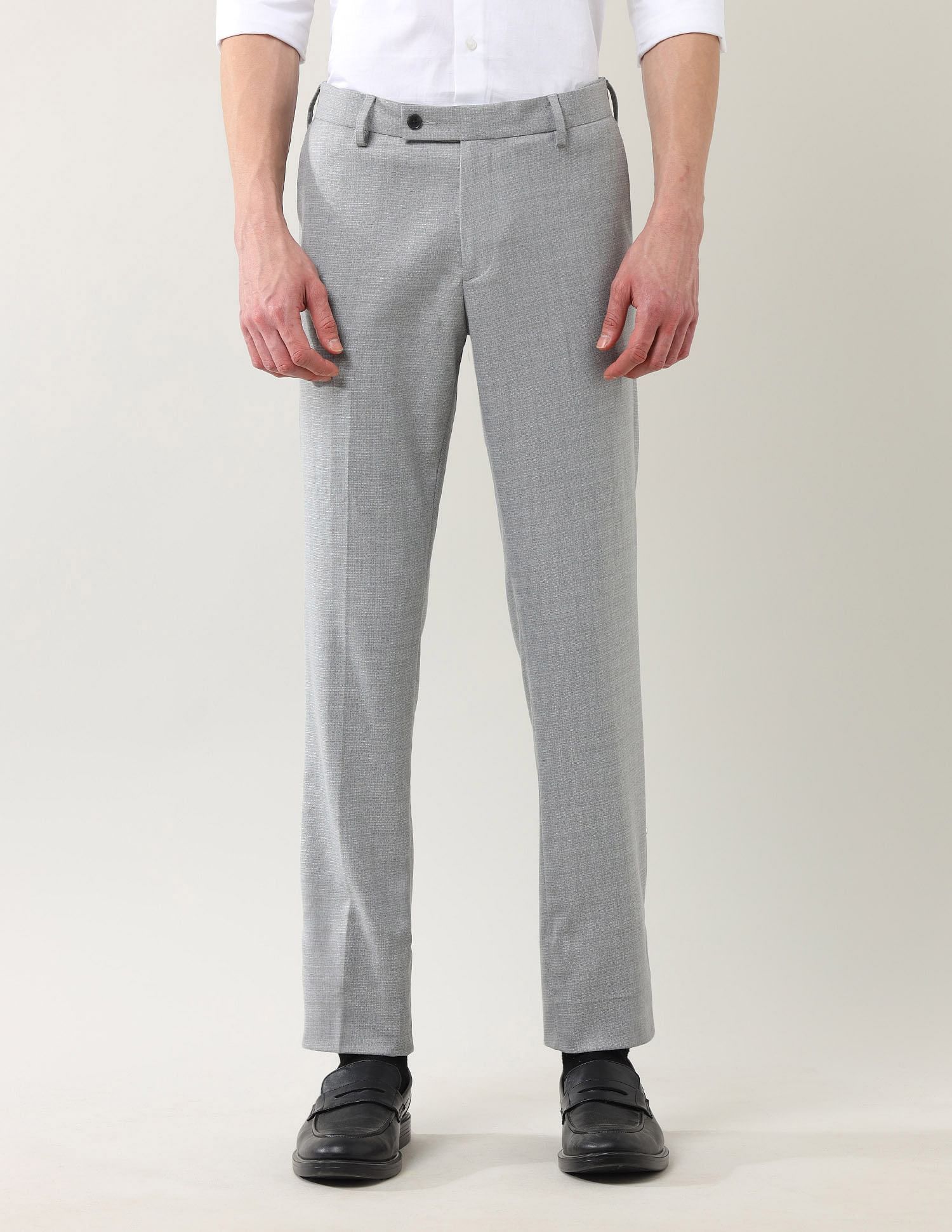 Arrow Mid Rise Checked Trousers