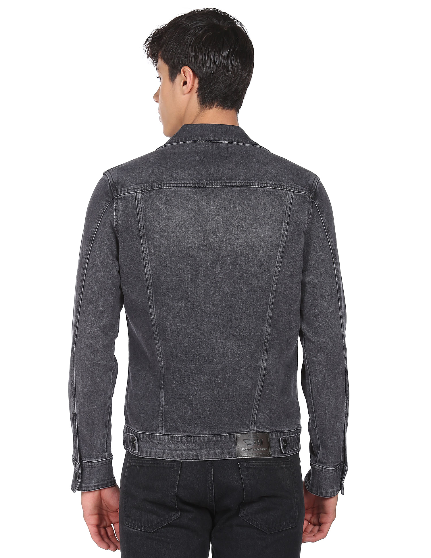 Amazon.com: UKTZFBCTW Men's Vintage Dark Gray Jeans Jacket Fashion Casual  Loose Denim Coat Male Clothes black gray S : Clothing, Shoes & Jewelry