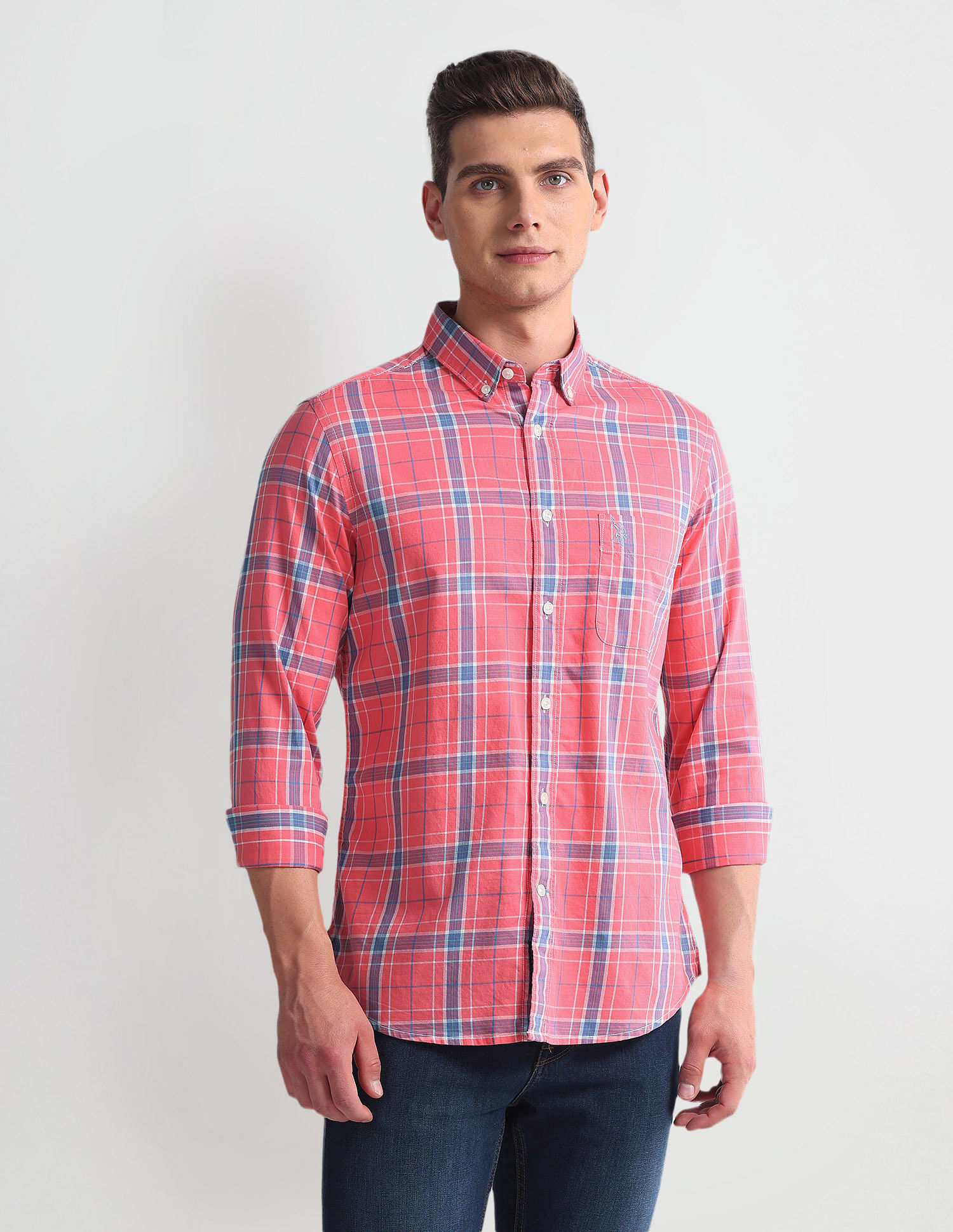U.S. Polo Assn. Denim Co. Tartan Check Slim Fit Shirt
