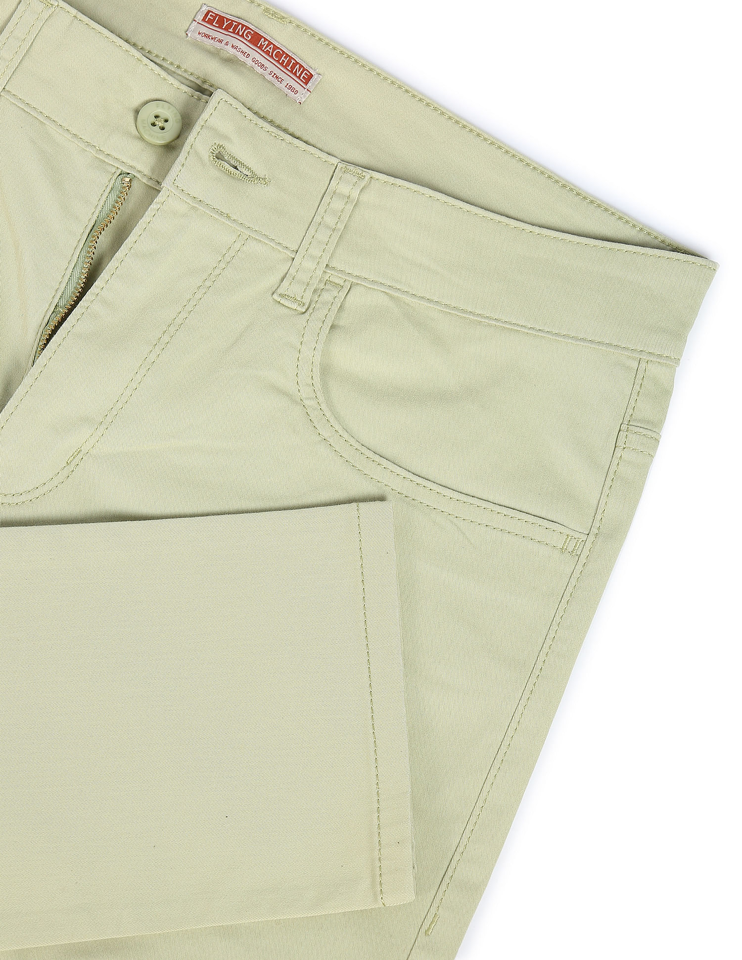 Flying Machine Mid Rise Twill Trousers