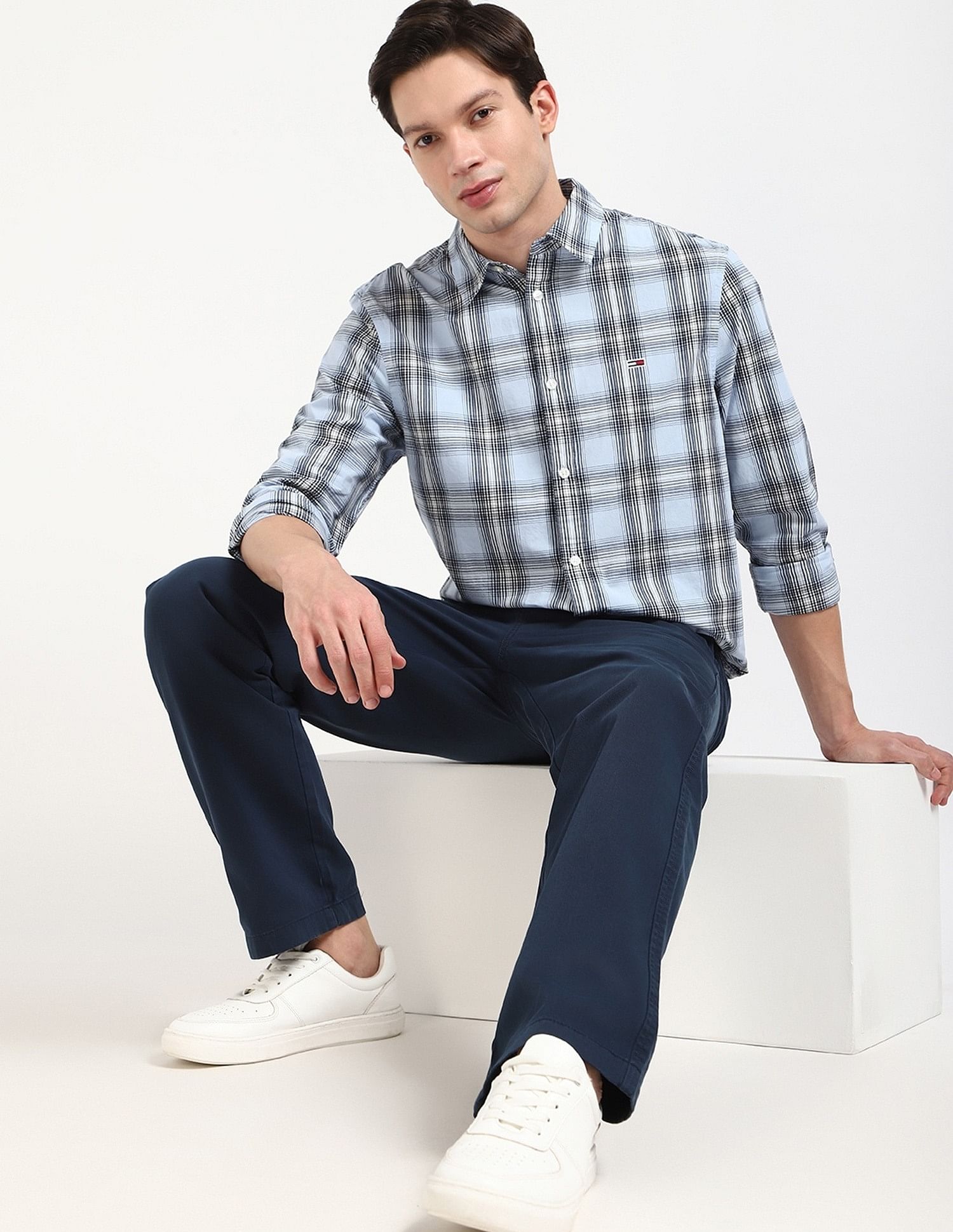 Tommy Hilfiger Checks Regular-Fit Woven Shirt