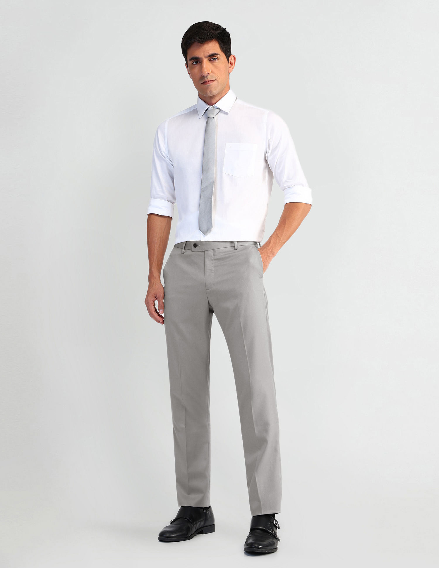 Arrow Tapered Fit Dobby Trousers