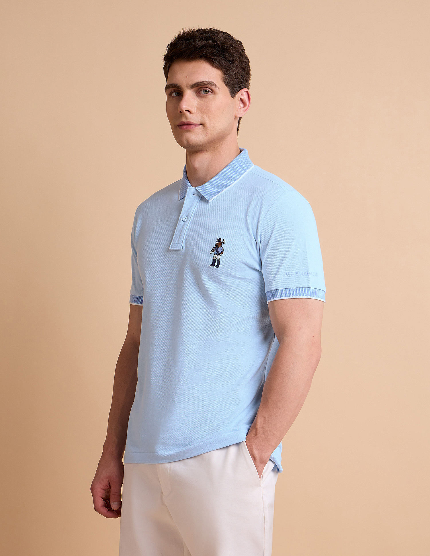 U.S. Polo Assn. Solid Pure Cotton Polo Shirt