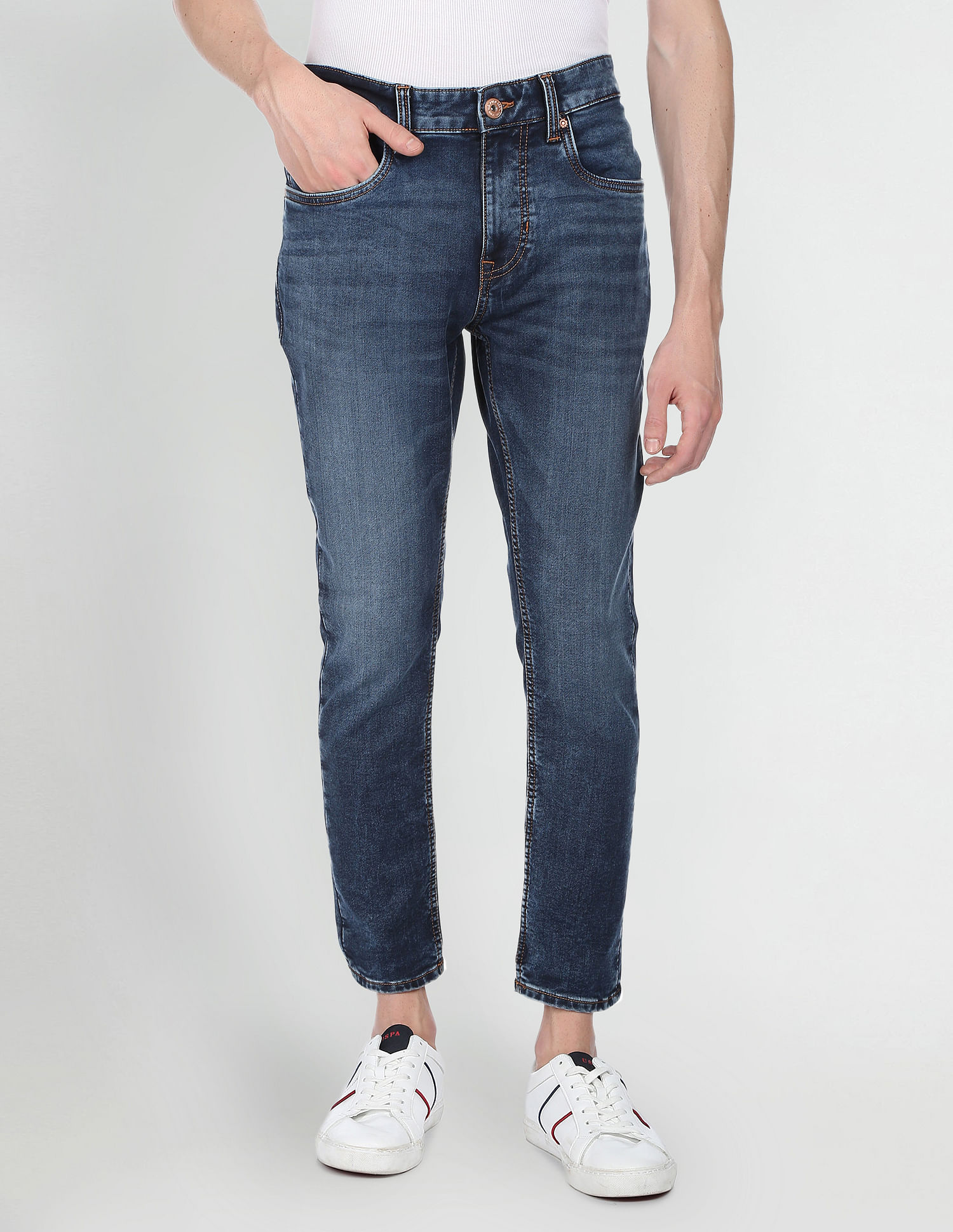 U.S. Polo Assn. Denim Co. Henry Cropped Fit Blue Jeans