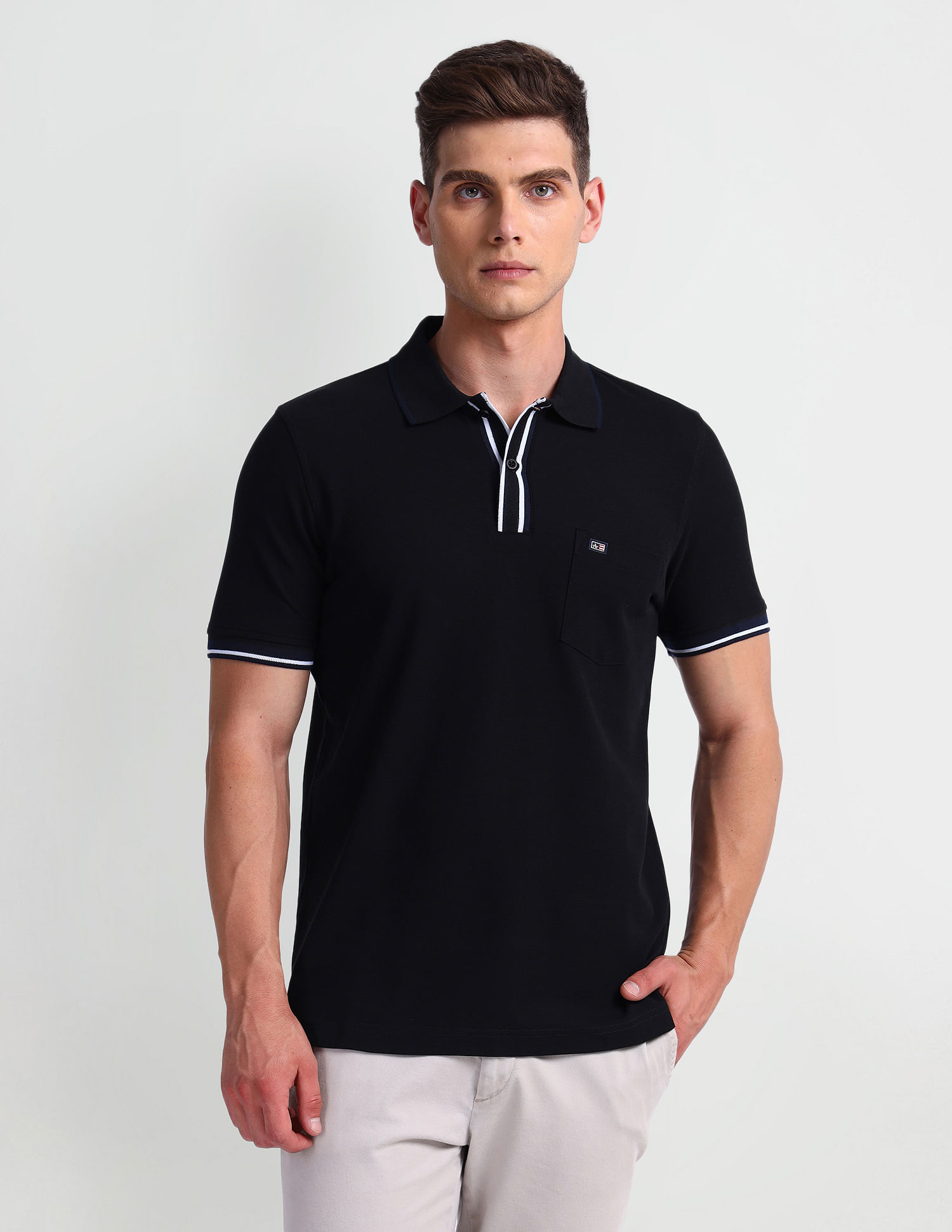 Arrow Sports Solid Pique Polo Shirt