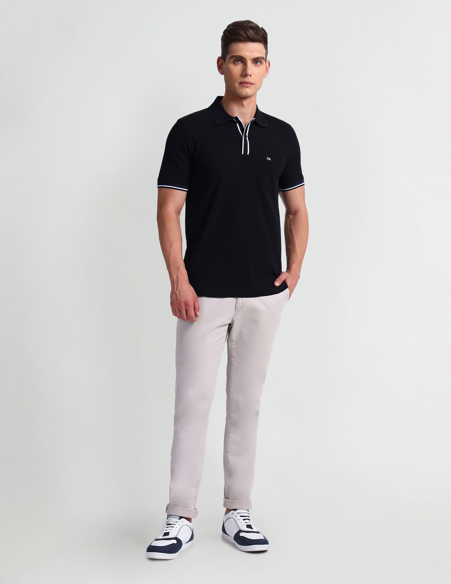 Arrow Sports Solid Pique Polo Shirt