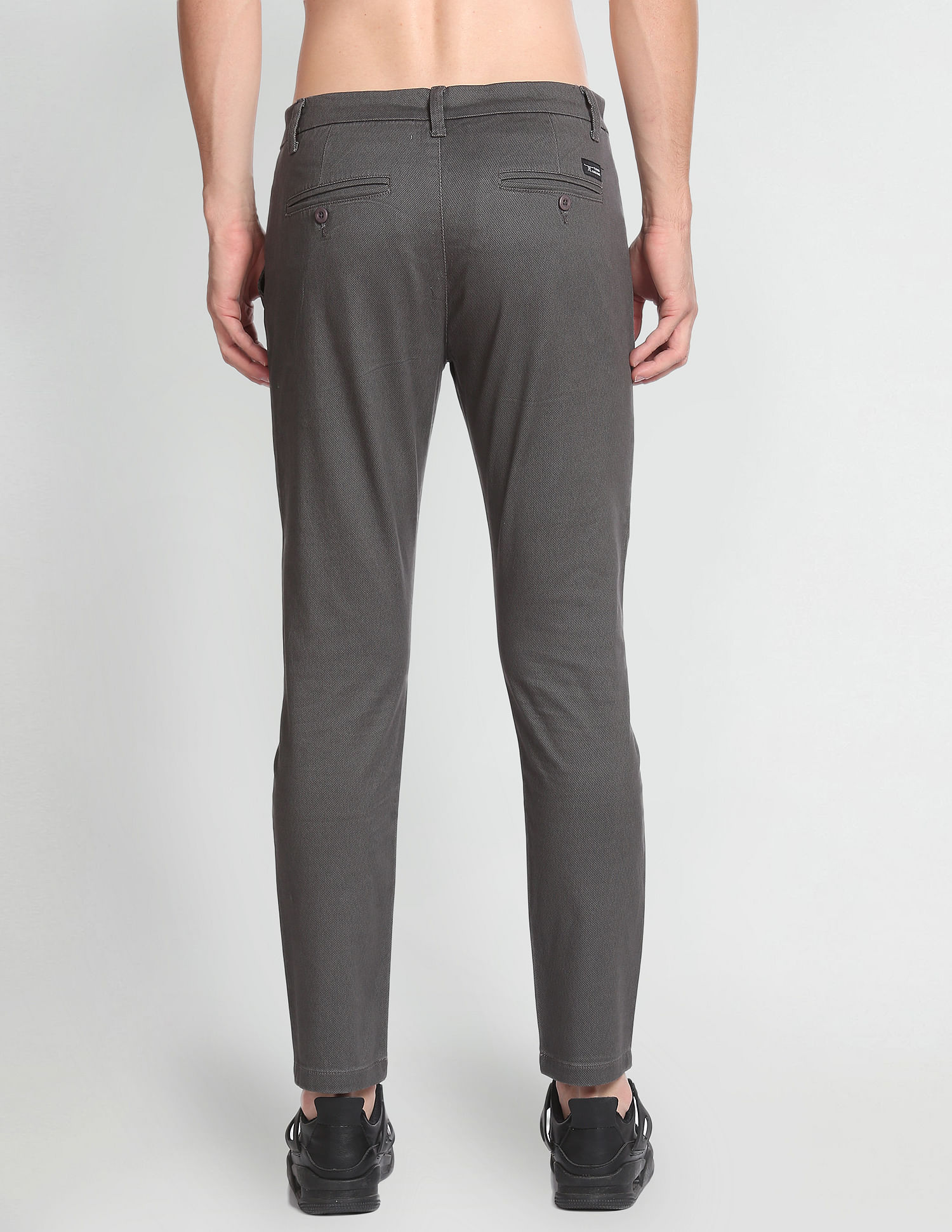 Flying Machine Twill Geometric Print Trousers