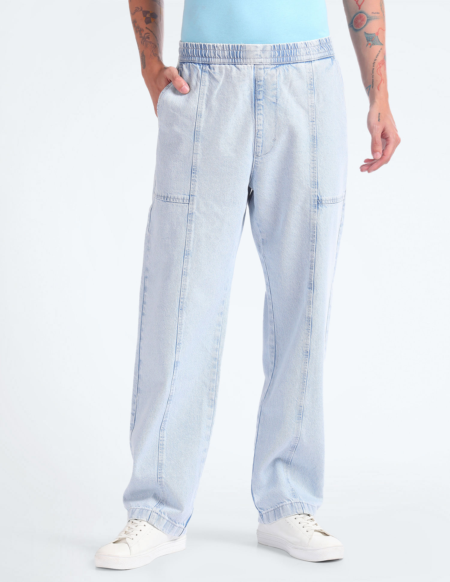 Flying Machine Cobain 90s Loose Fit Rinsed Jeans