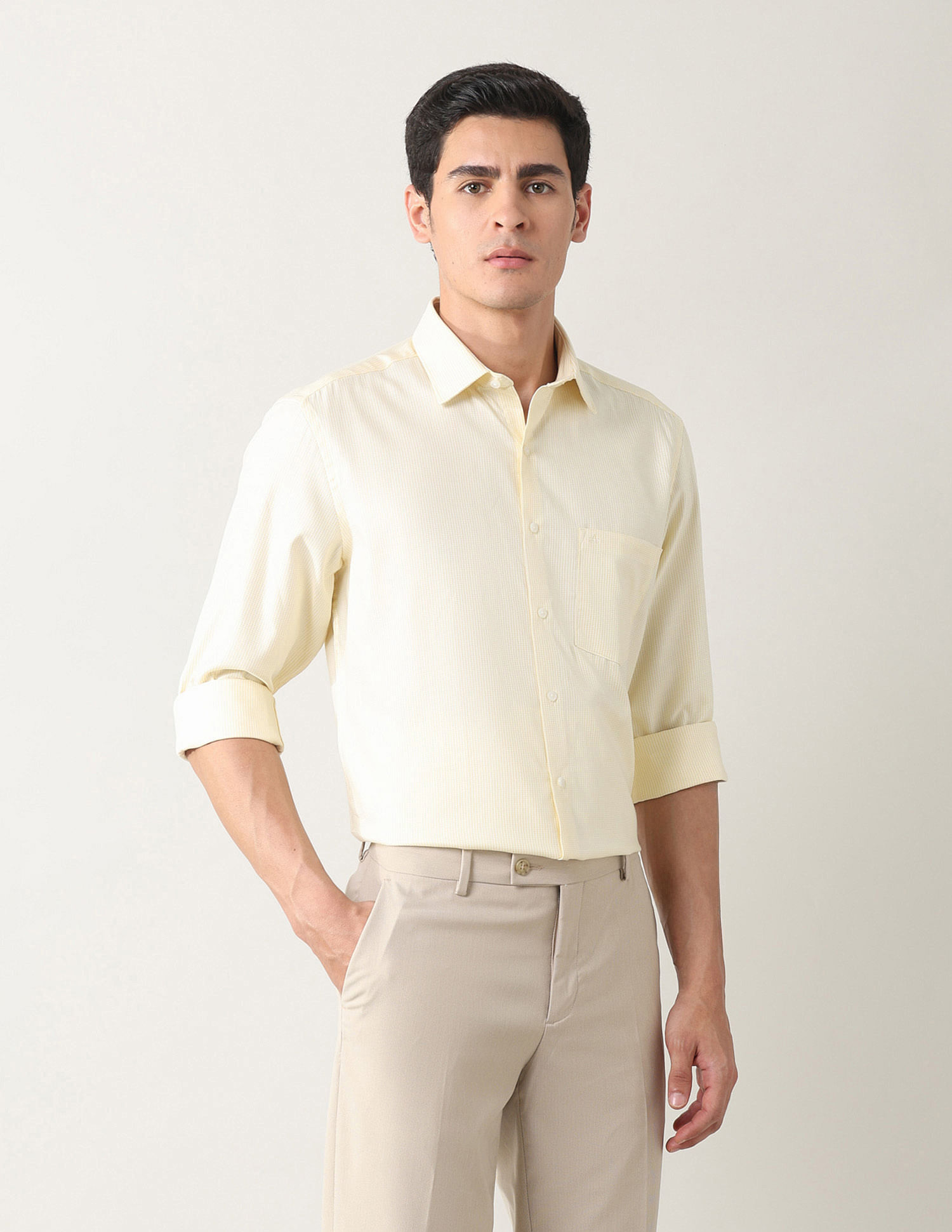 Arrow Textured Liberty Classic Fit Shirt