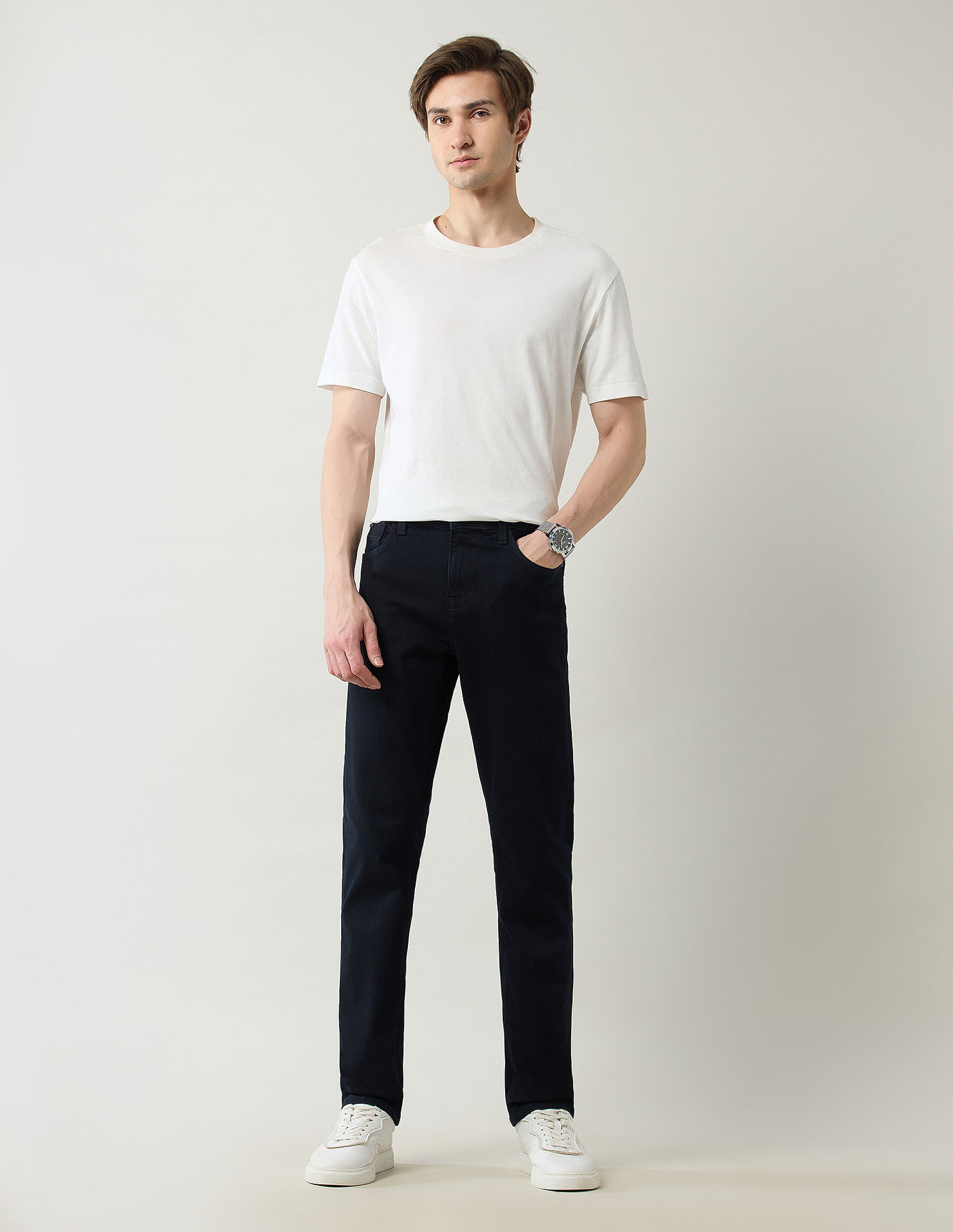 Arrow Newyork Mid Rise Regular Straight Fit Jeans