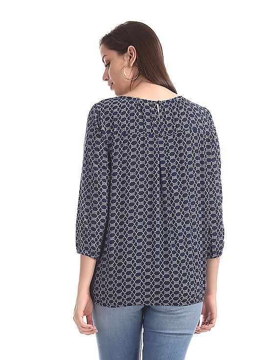 U.S. Polo Assn. Women Round neck Printed Top