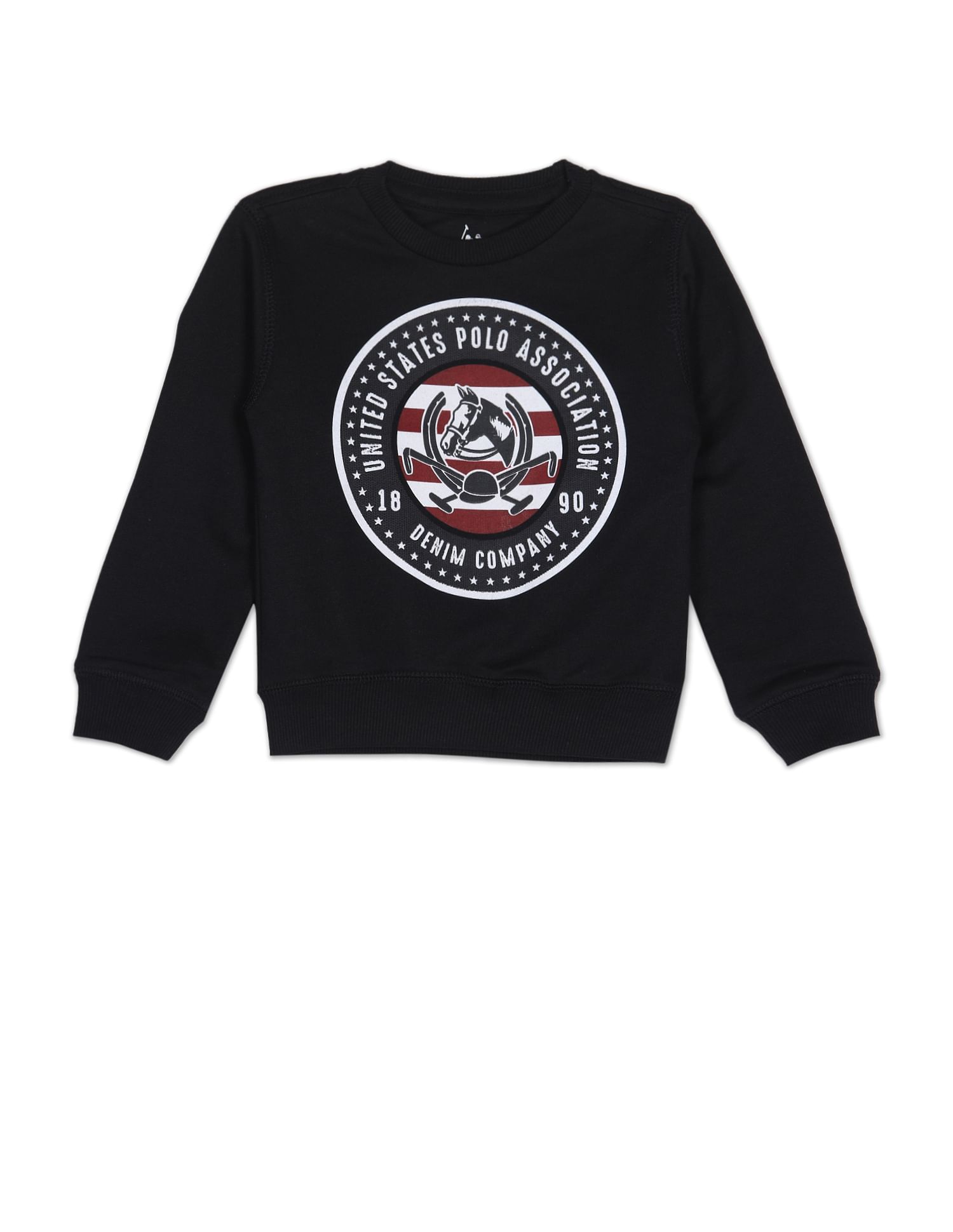 U.S. Polo Assn. Kids Crew Neck Brand Print Sweatshirt