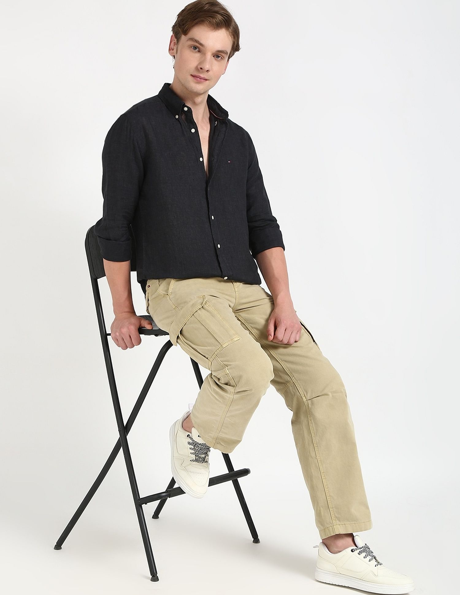 Tommy Hilfiger Solid Regular-Fit Linen Shirt