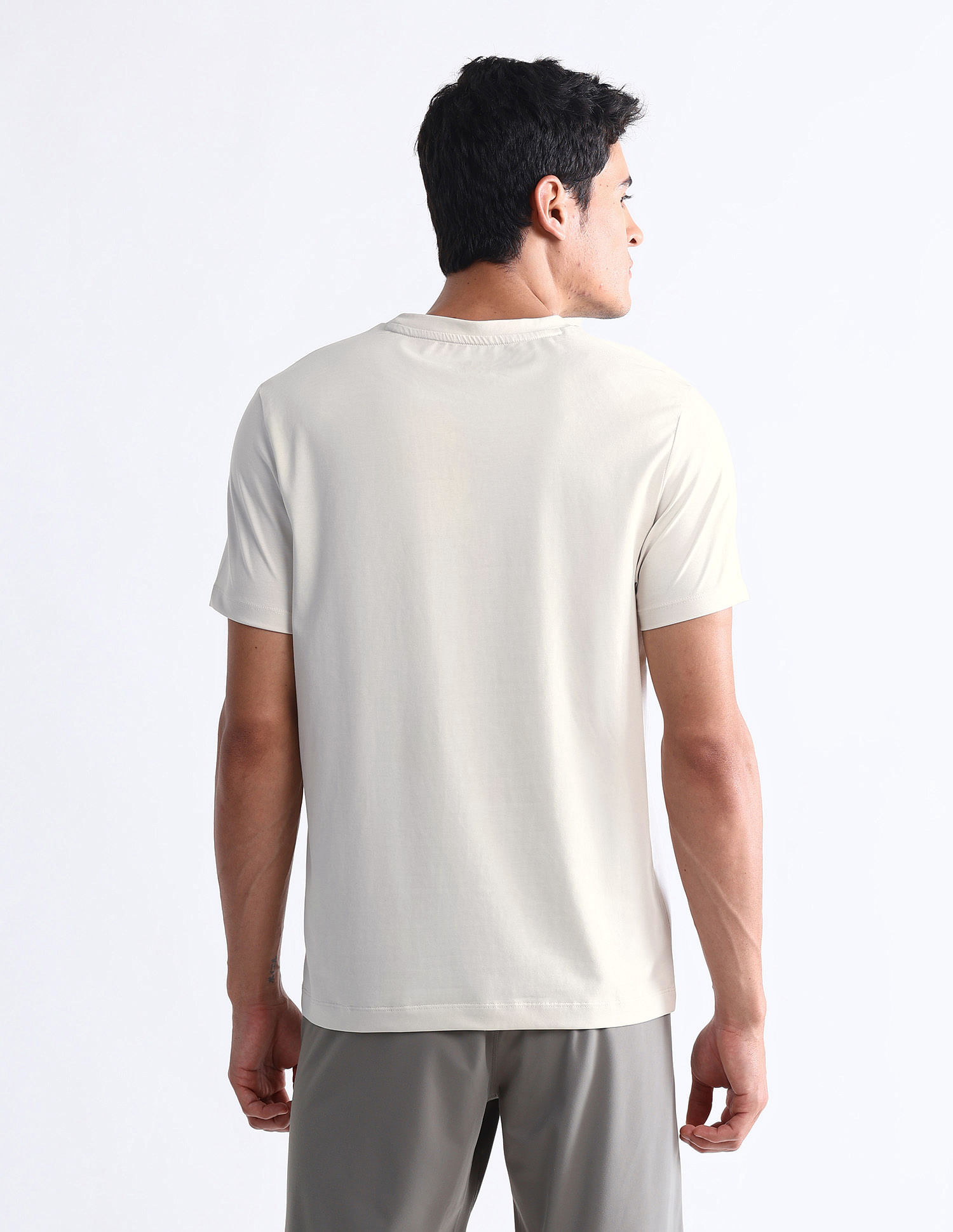 USPA Active Brand Embossed Slim Fit T-Shirt