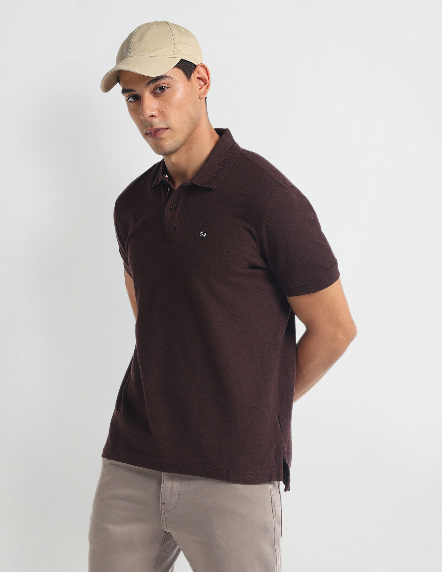 Arrow Sports Pure Cotton Solid Polo Shirt