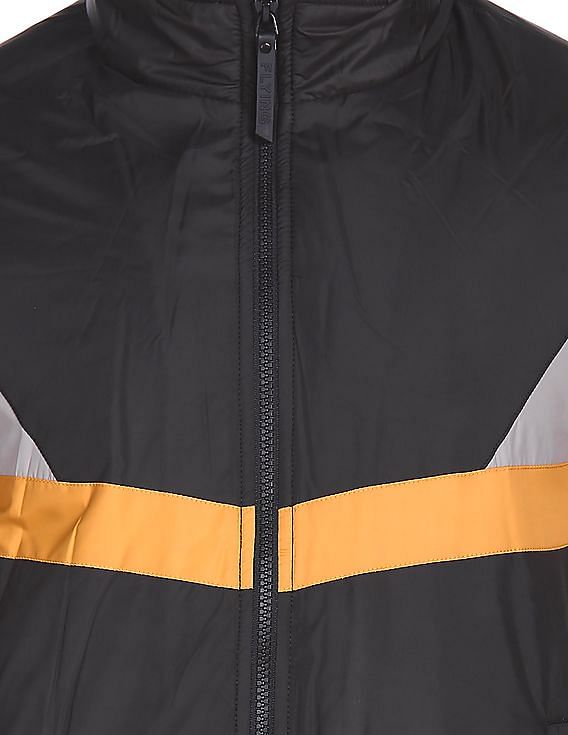 Flying Machine High Neck Colour Block Jacket