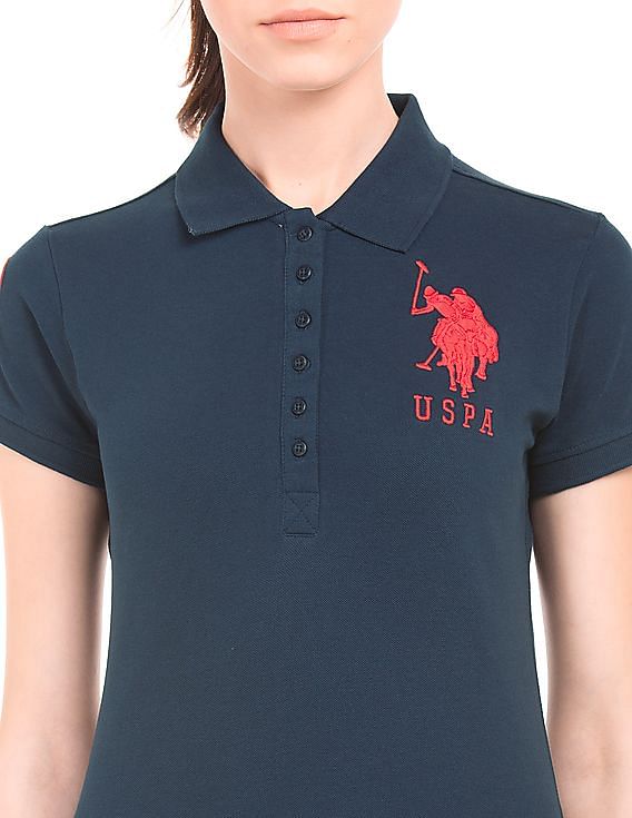 U.S. Polo Assn. Women Regular Fit Pique Polo Shirt