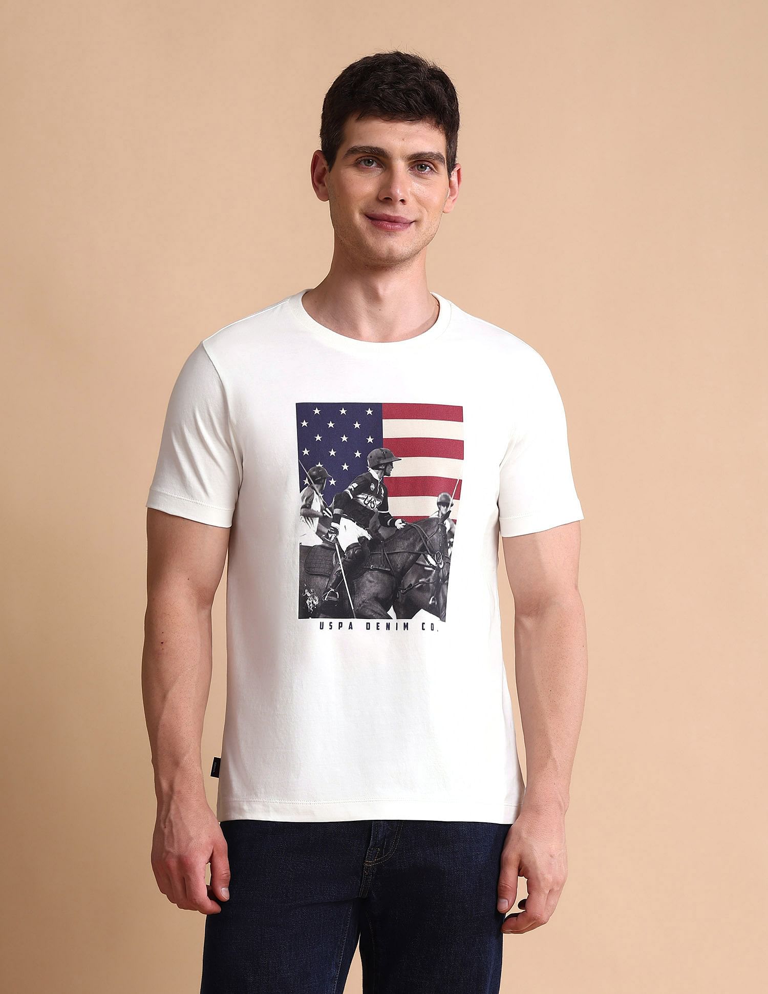 U.S. Polo Assn. Denim Co. Graphic Printed Muscle Fit T-Shirt