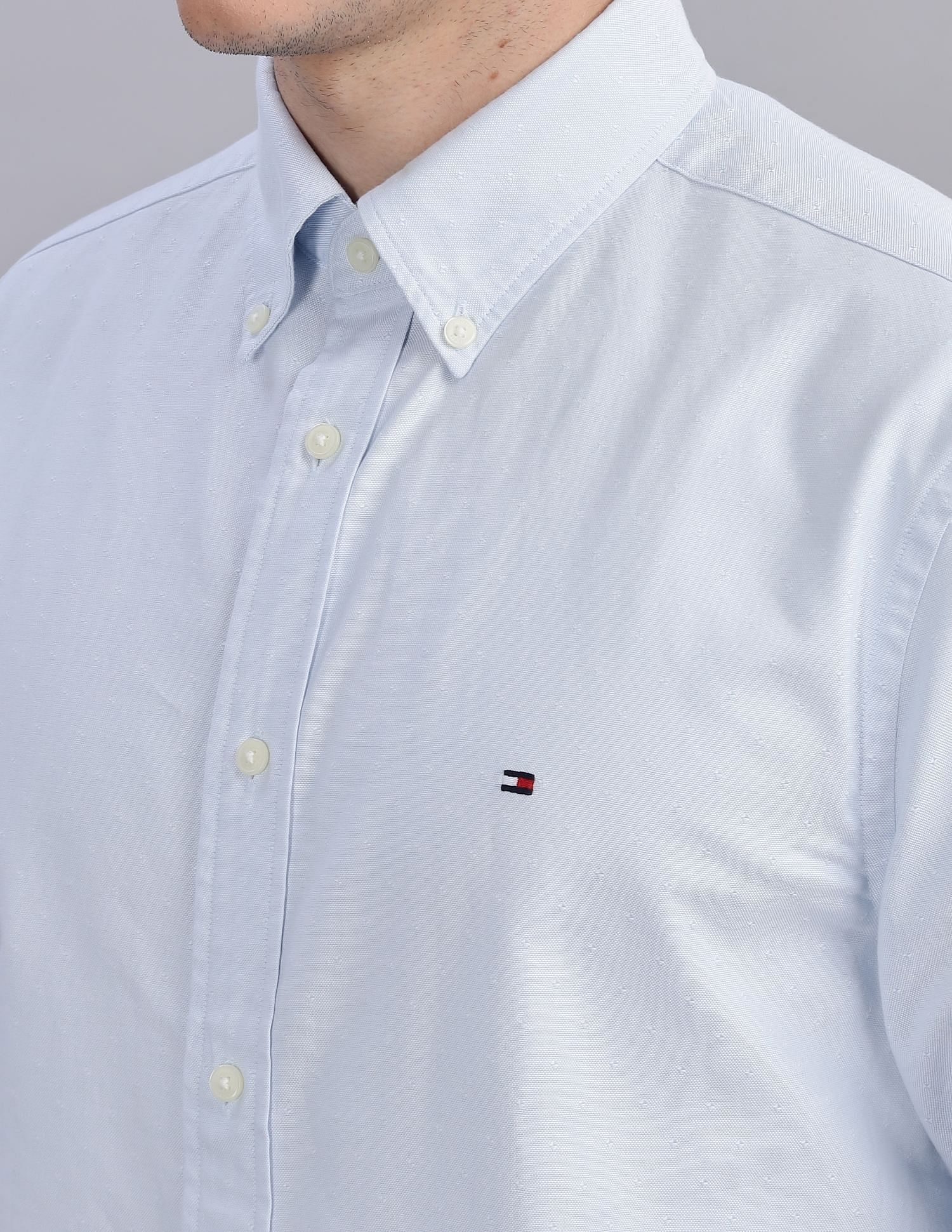 Tommy Hilfiger Solid Regular-Fit Oxford Woven Shirt
