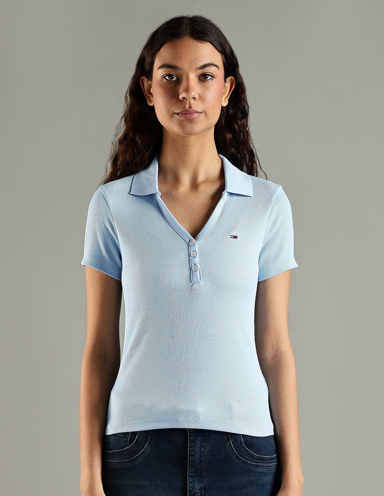 Tommy Hilfiger Solid Slim Fit Cotton Polo T-Shirt