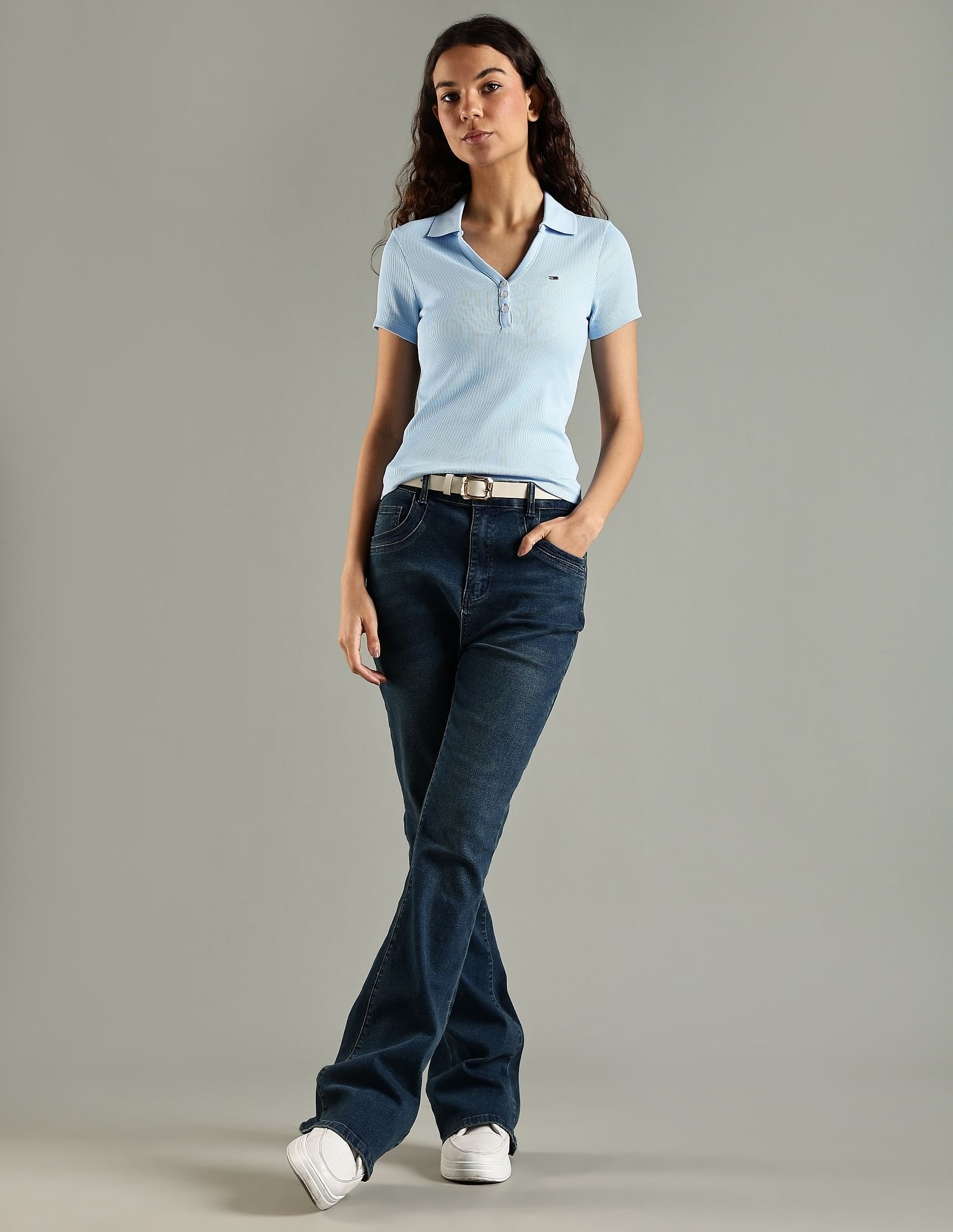 Tommy Hilfiger Solid Slim Fit Cotton Polo T-Shirt